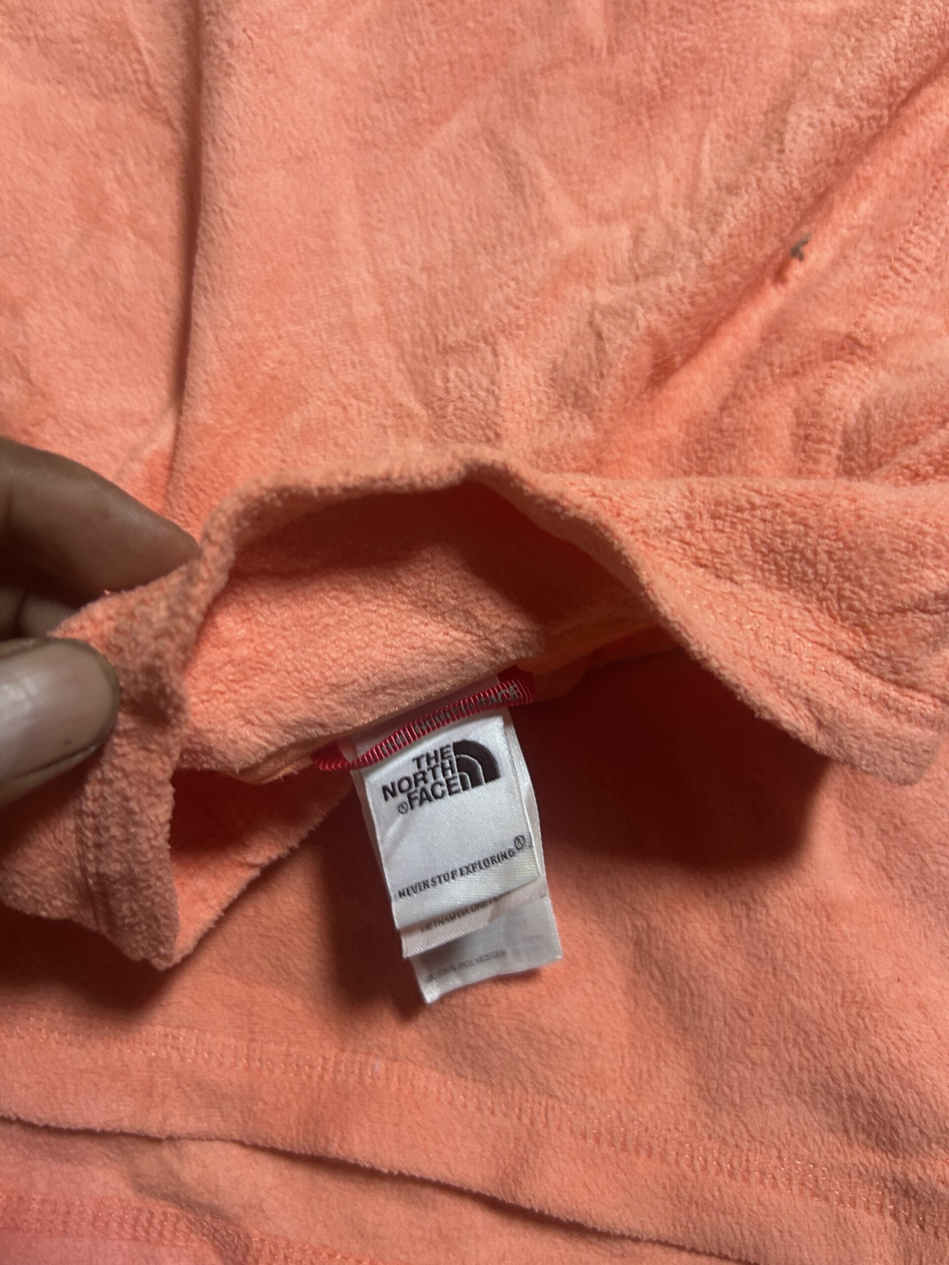 The North Face Women’s Peach Quarter Zip Fleece Sweatshirt | XL