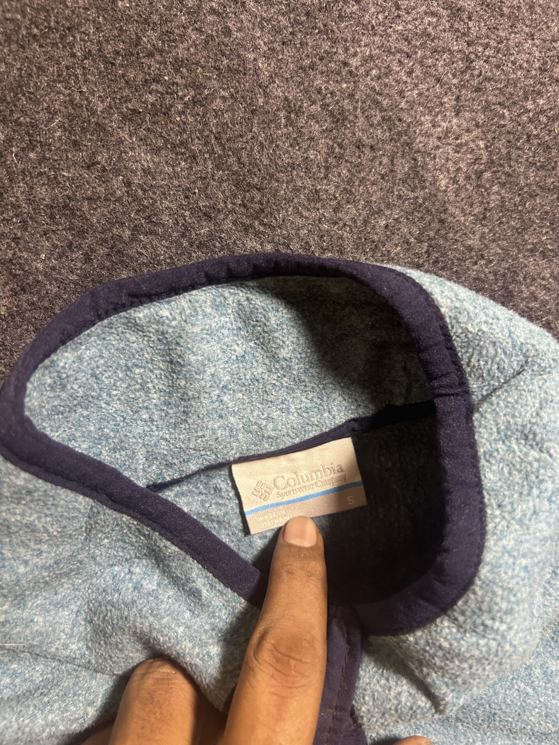 Columbia Snap Button Colorblock Fleece Sweatshirt | Small