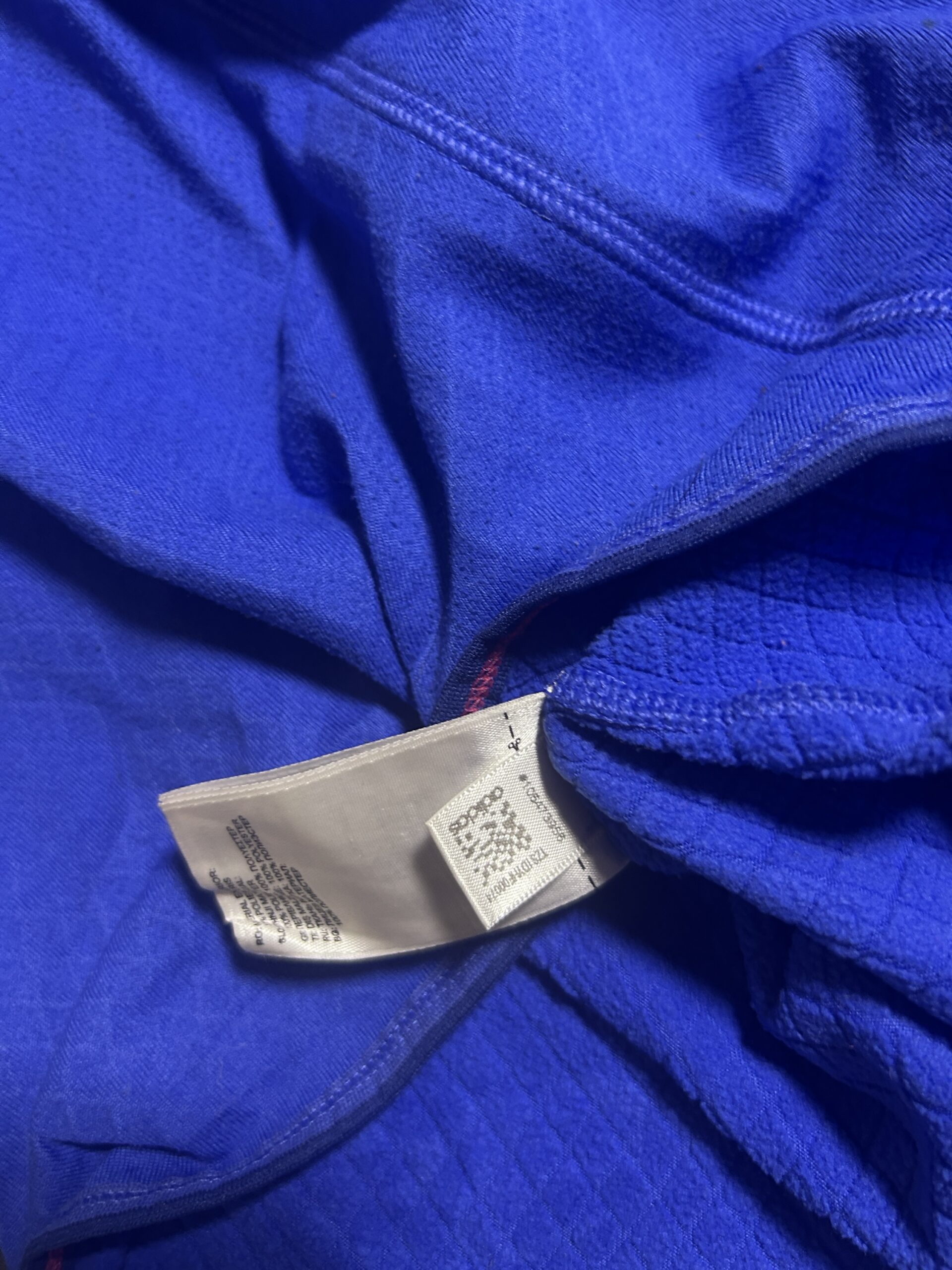 Adidas ClimaWarm Blue Quarter Zip Performance Fleece Sweatshirt | Small