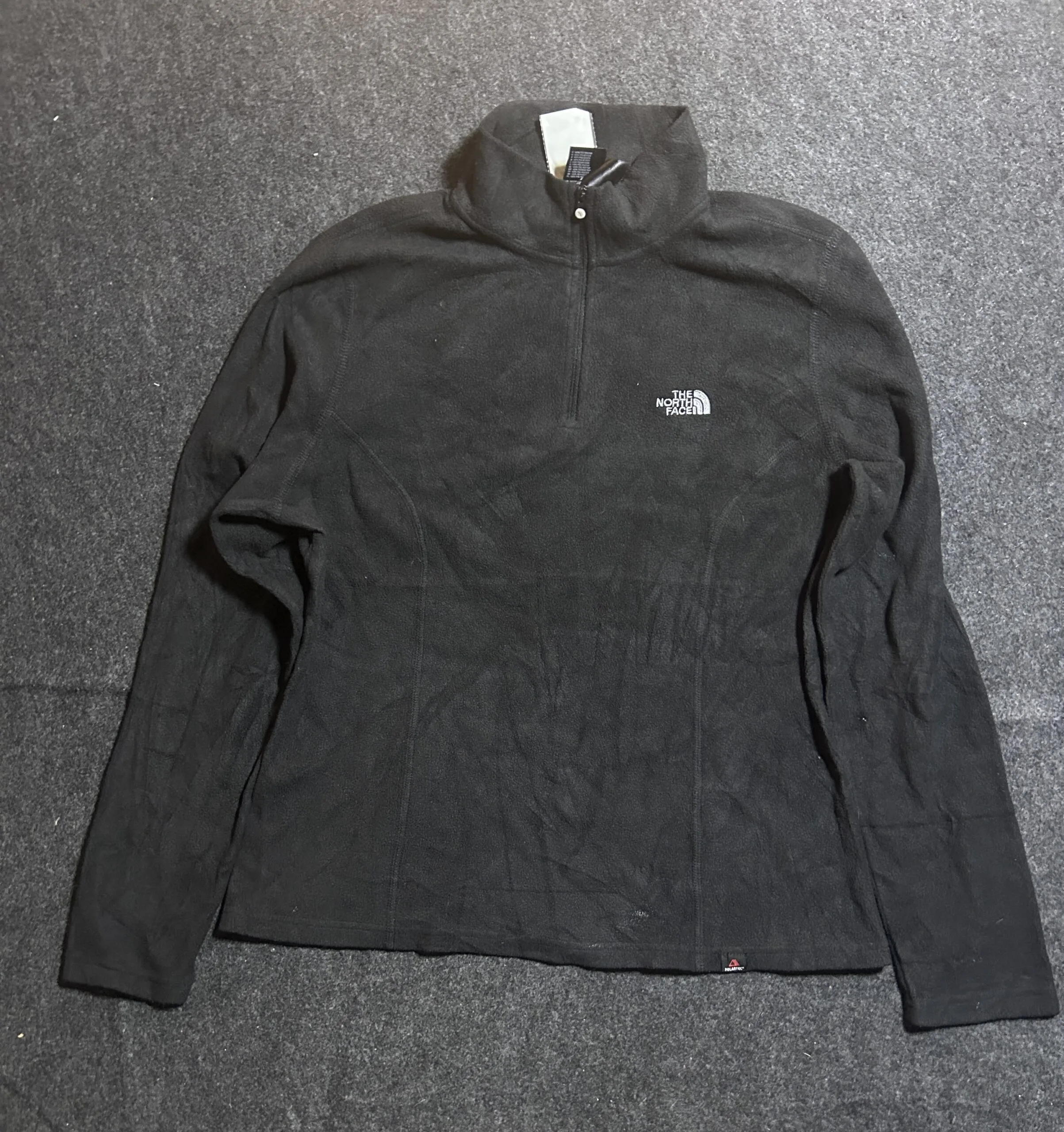 The North Face Black Quarter Zip Fleece Sweatshirt | M