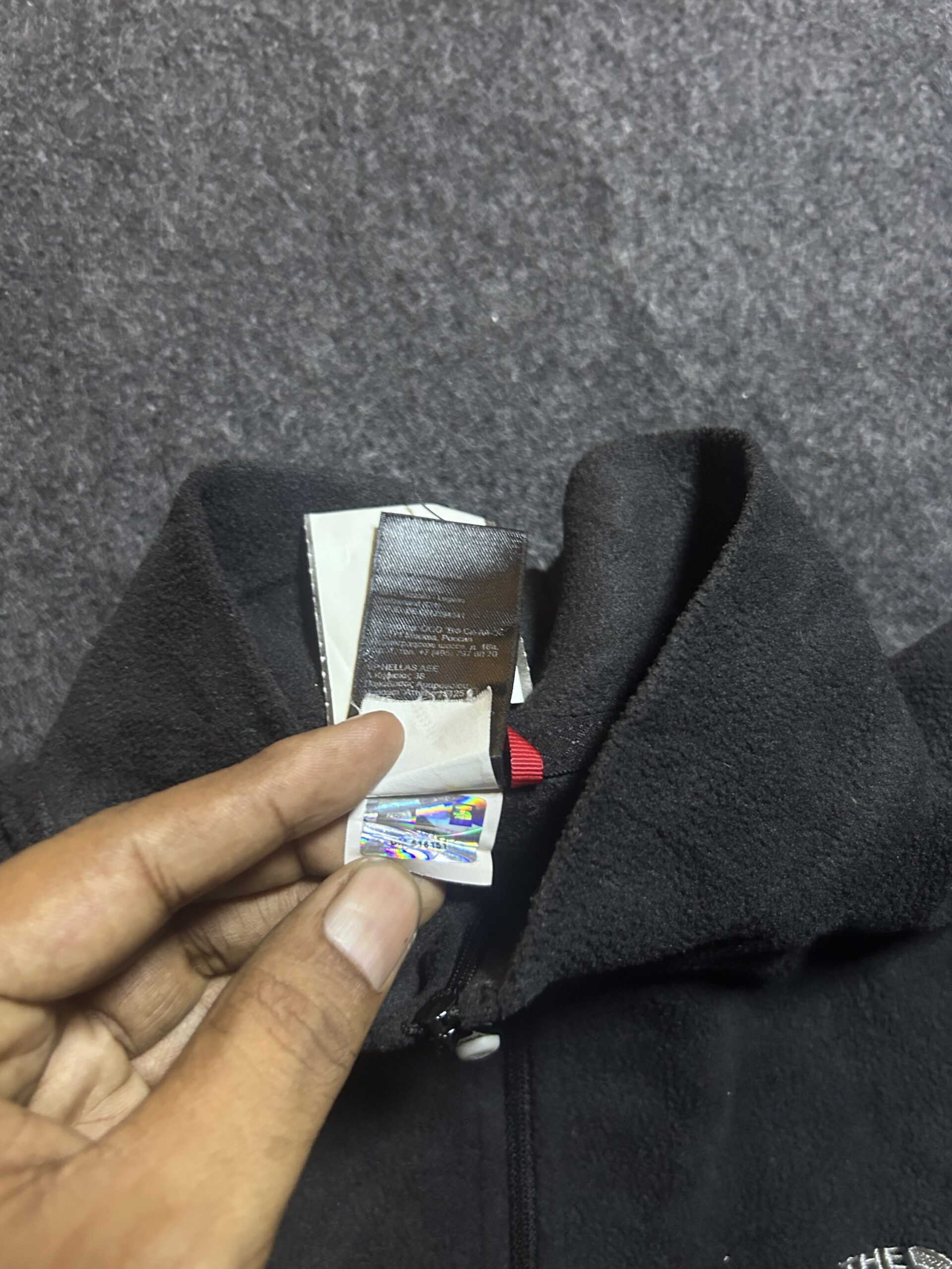 The North Face Black Quarter Zip Fleece Sweatshirt | M