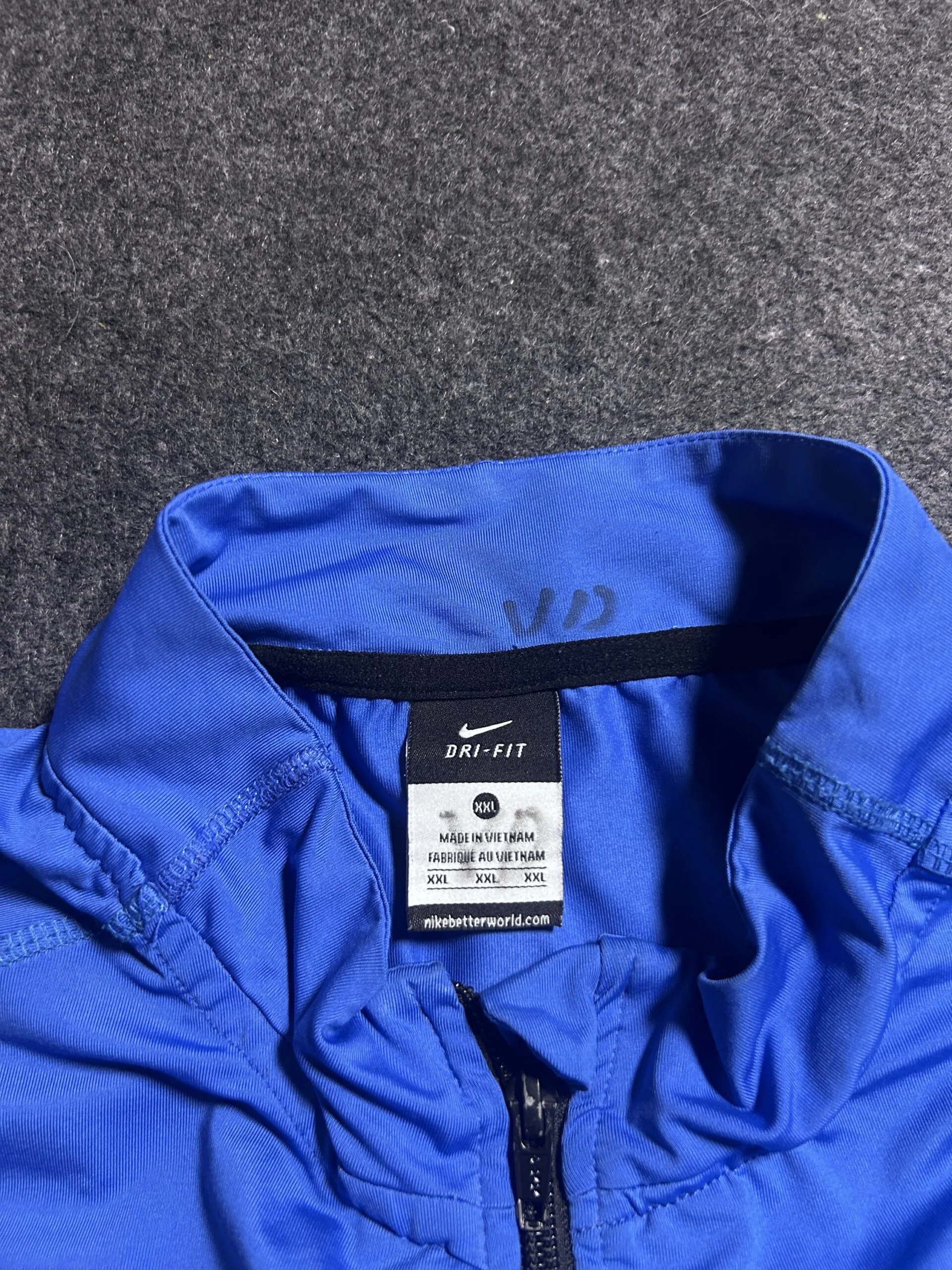 Nike Dri-FIT Blue Full Zip Training Jacket | Activewear Track Top | XL