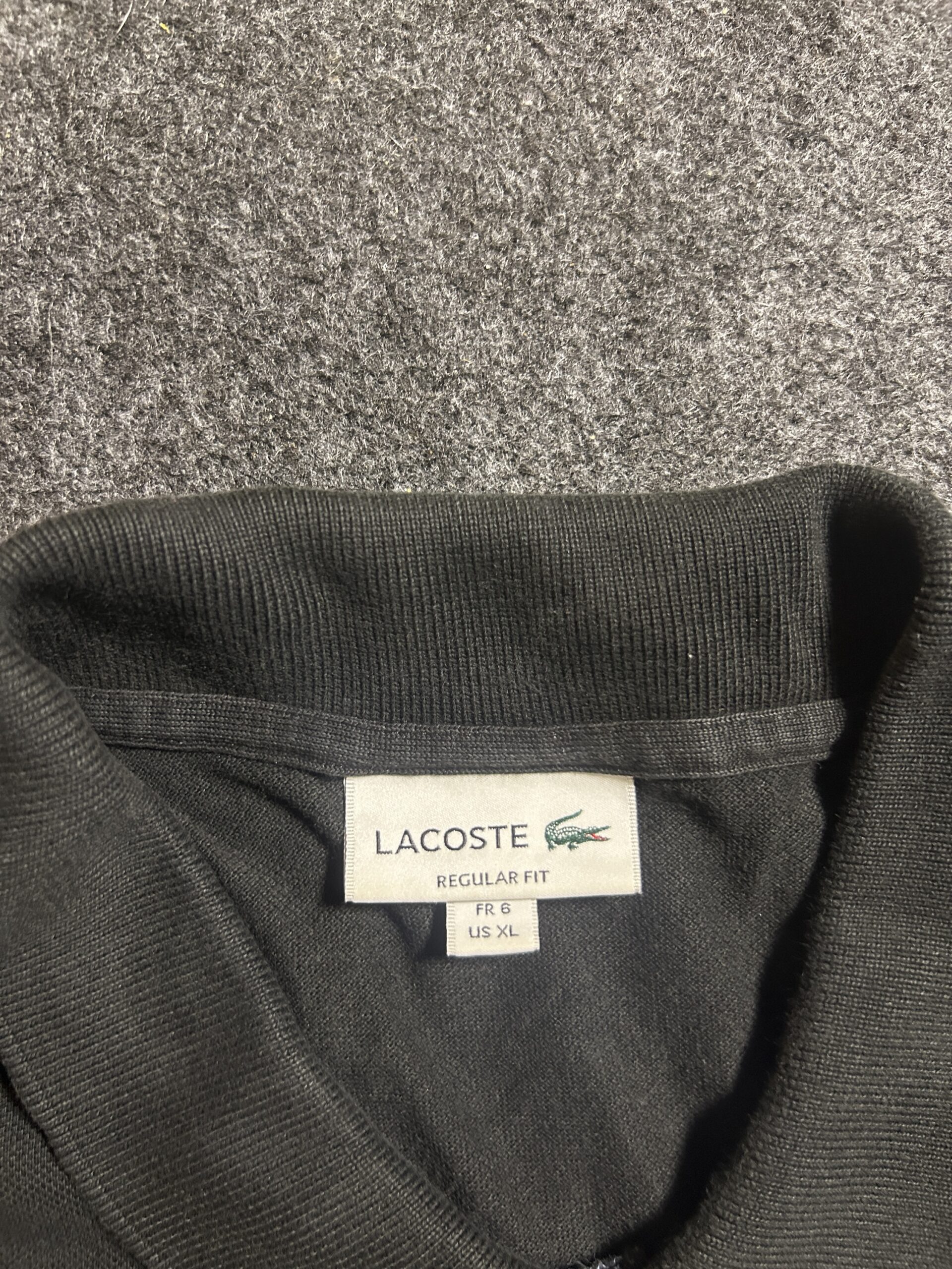 Lacoste Black Polo T-Shirt | Regular Fit Premium Polo | XL