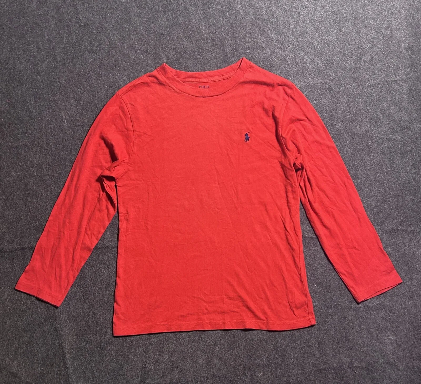Polo Ralph Lauren Red Long Sleeve T-Shirt | Classic Pony Logo Tee | S