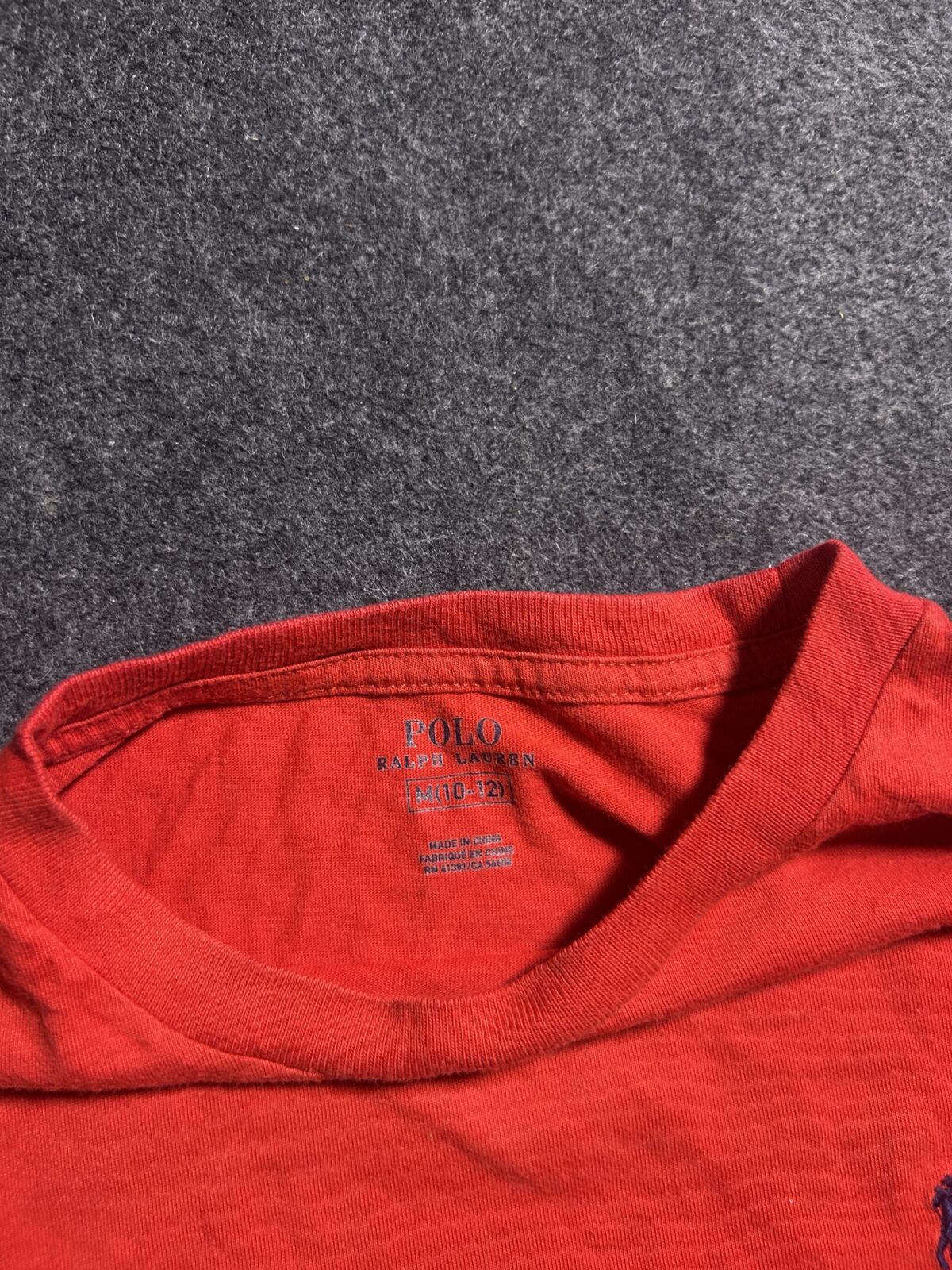 Polo Ralph Lauren Red Long Sleeve T-Shirt | Classic Pony Logo Tee | S
