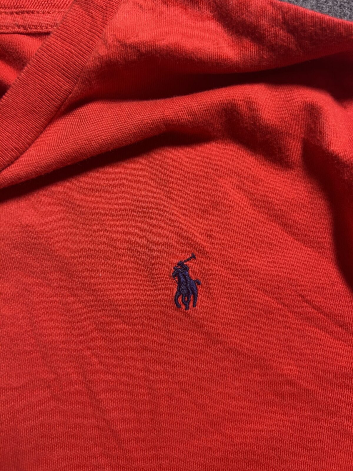 Polo Ralph Lauren Red Long Sleeve T-Shirt | Classic Pony Logo Tee | S