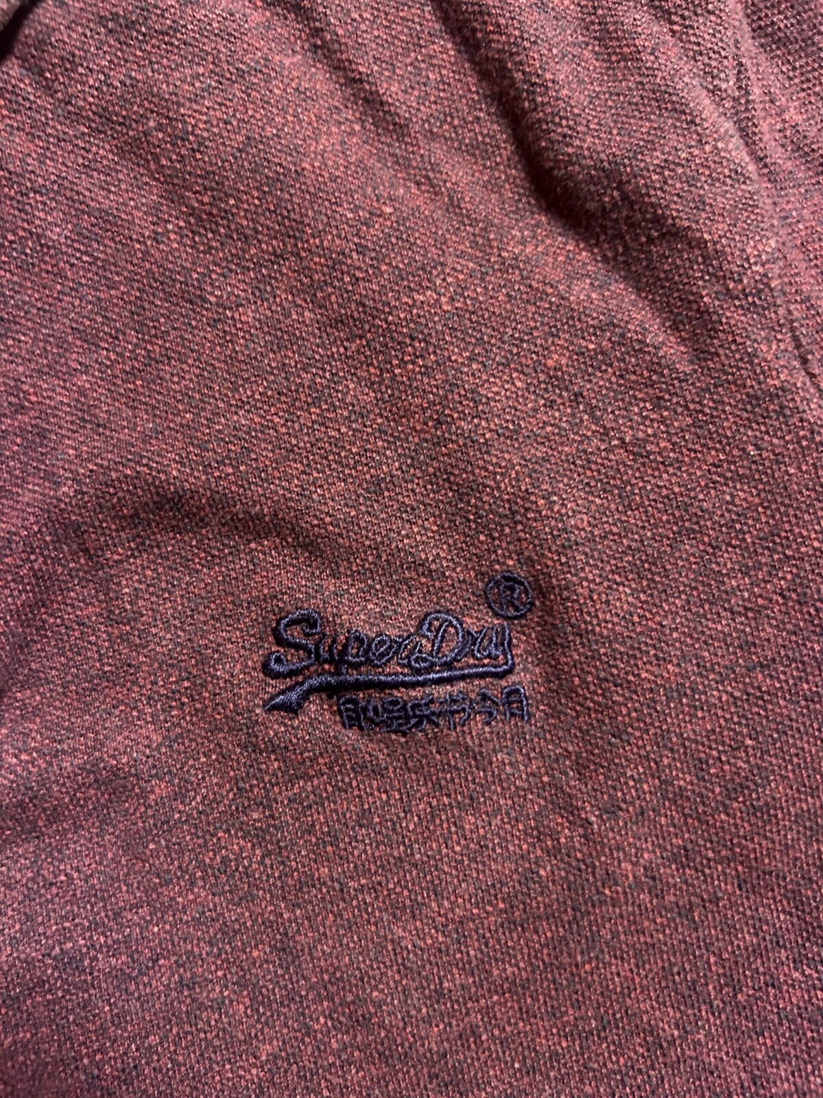 Superdry Long Sleeve Polo Shirt | Maroon Heather Edition | M