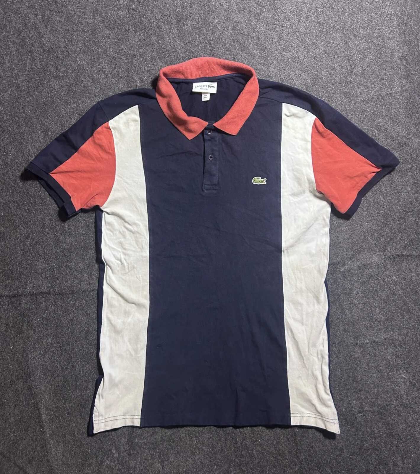 Lacoste Colorblock Polo T-Shirt | Navy White Red Regular Fit