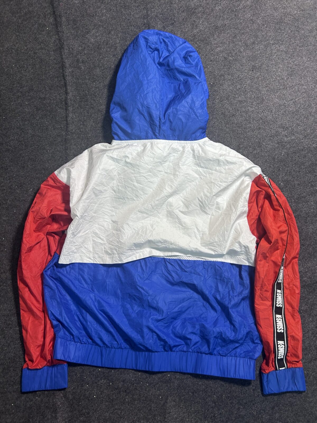 K-Swiss Retro Colorblock Half Zip Windbreaker Jacket | L