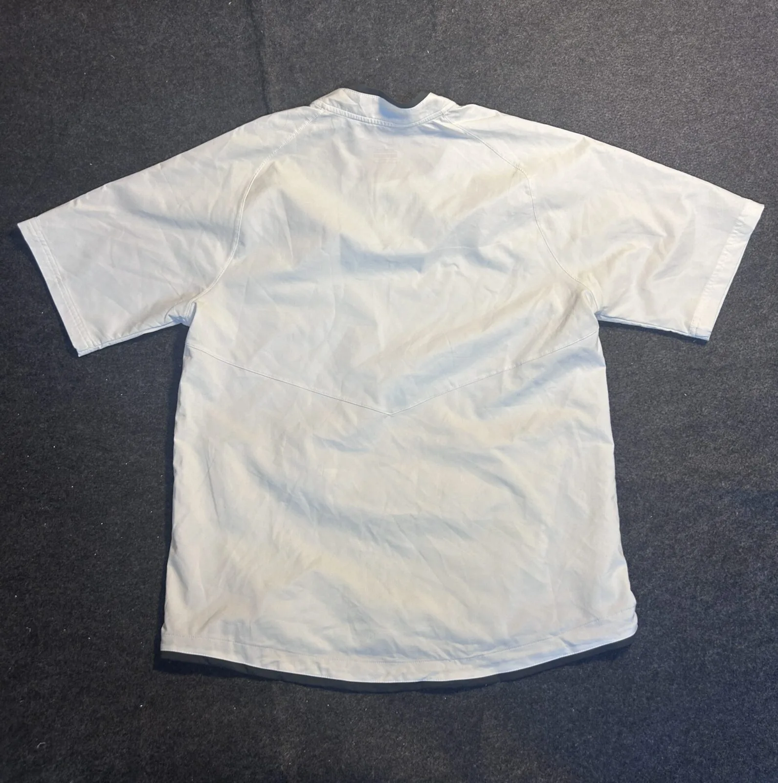 Nike Delaware Baseball Short Sleeve Pullover Windbreaker Tshirt White | XL
