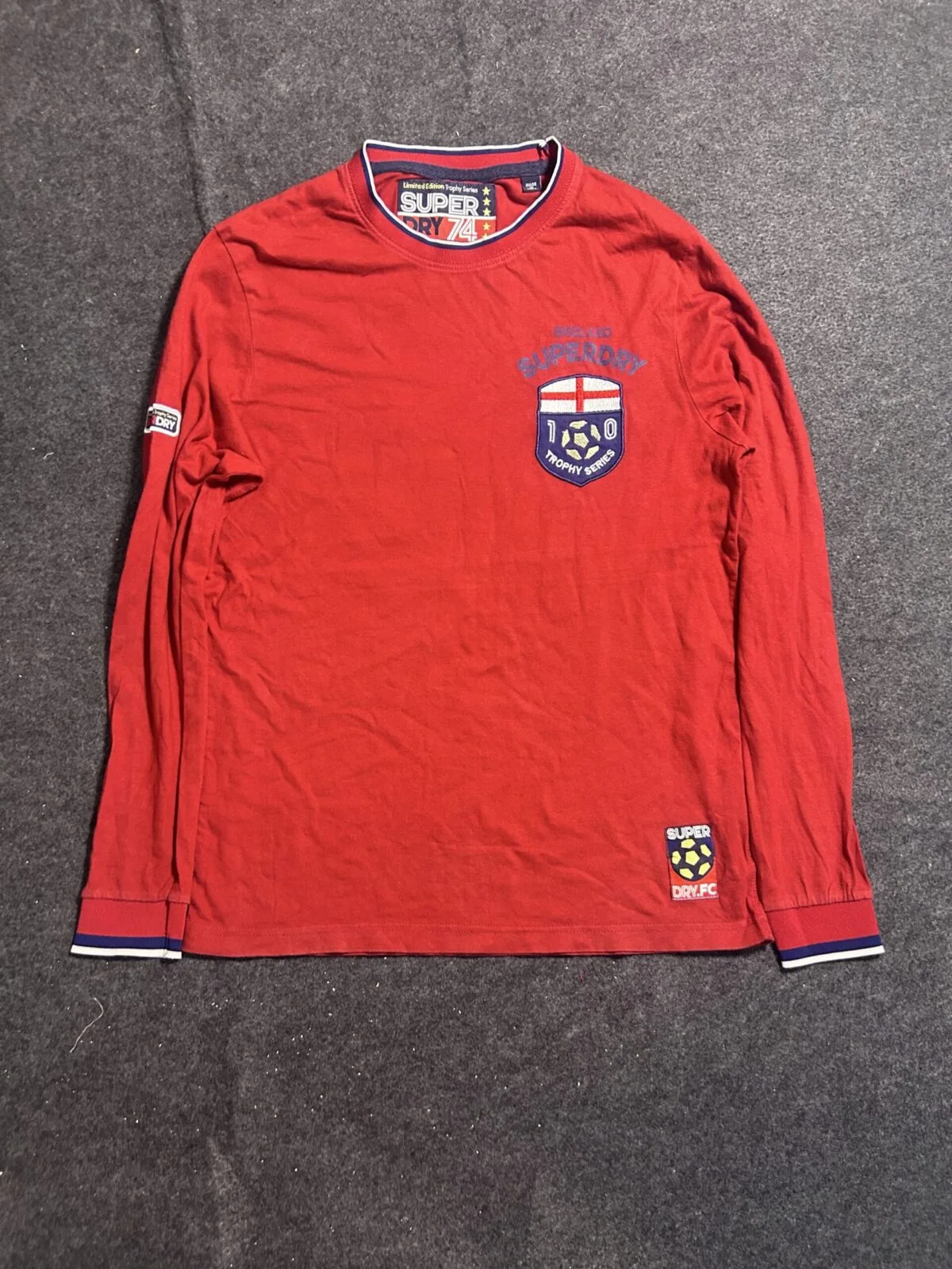 Superdry Trophy Series Long Sleeve Tee Red