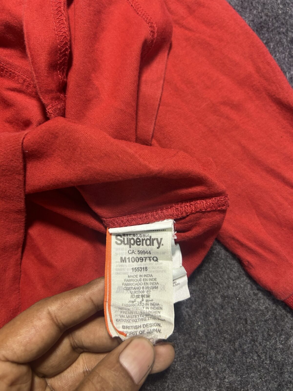 Superdry Trophy Series Long Sleeve Tee Red