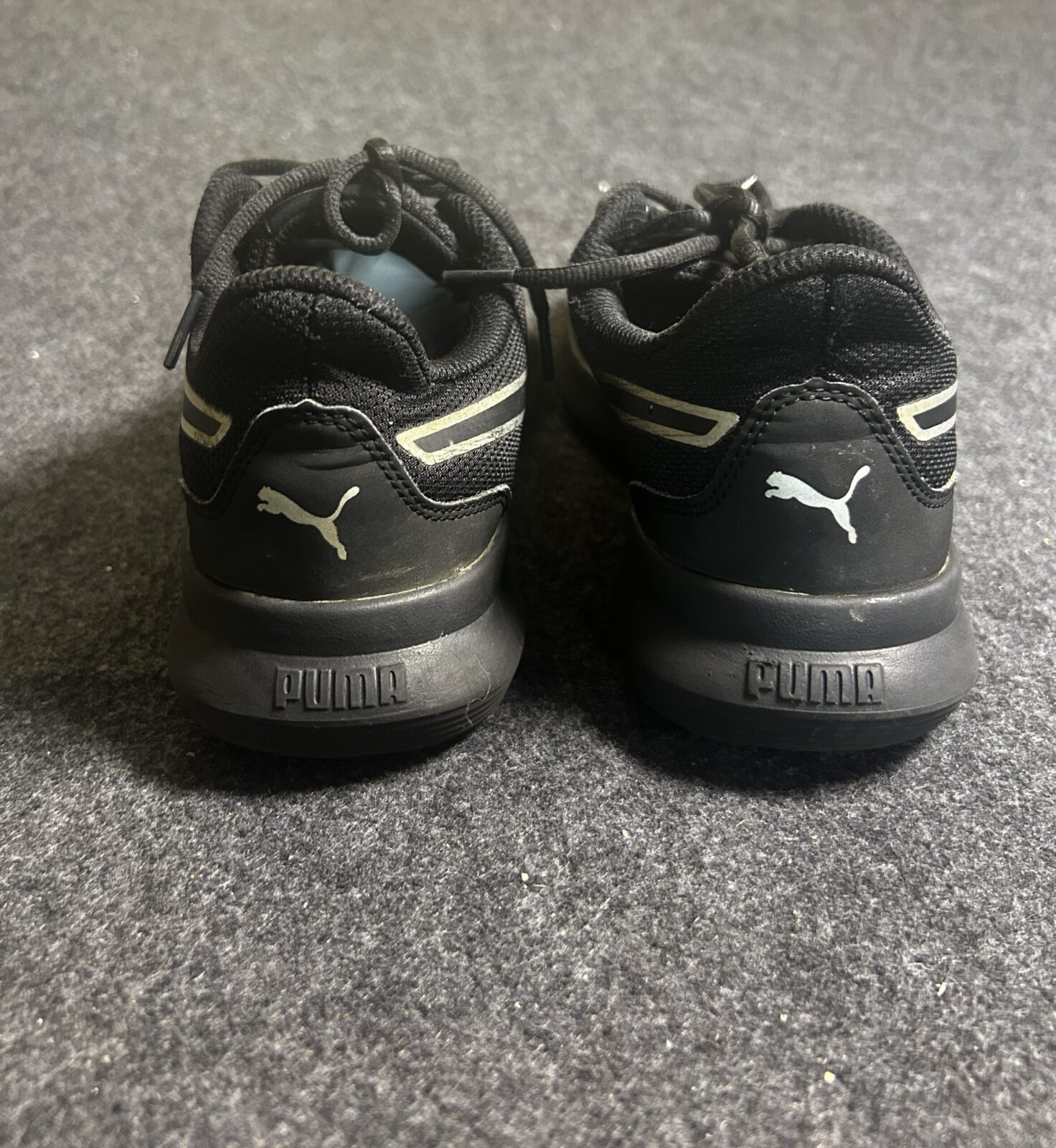 Puma Black Running Shoes UK 7 / US 8 Lightweight Sports Sneakers