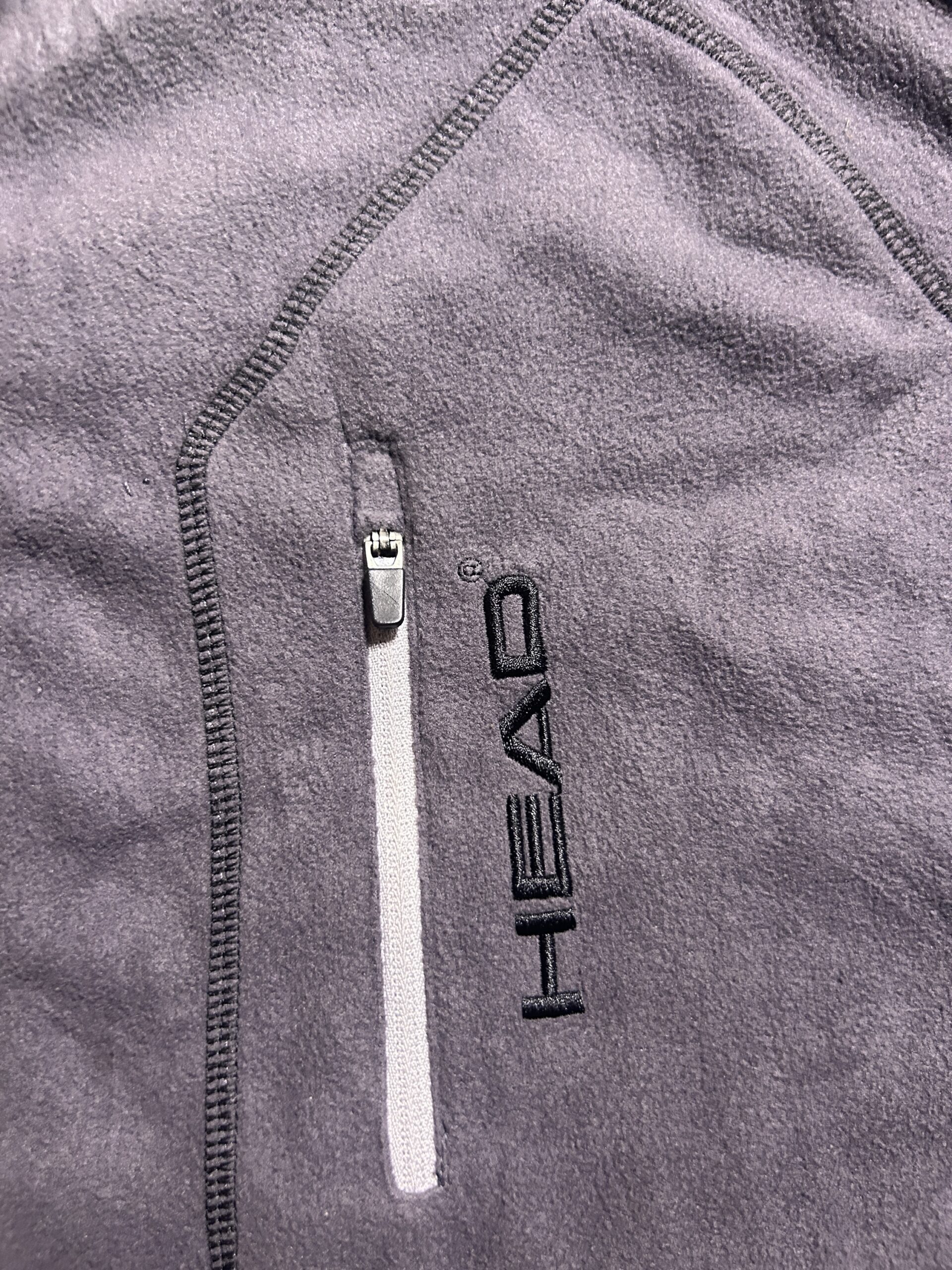 HEAD Quarter Zip Fleece Pullover Grey Performance Sweatshirt XL