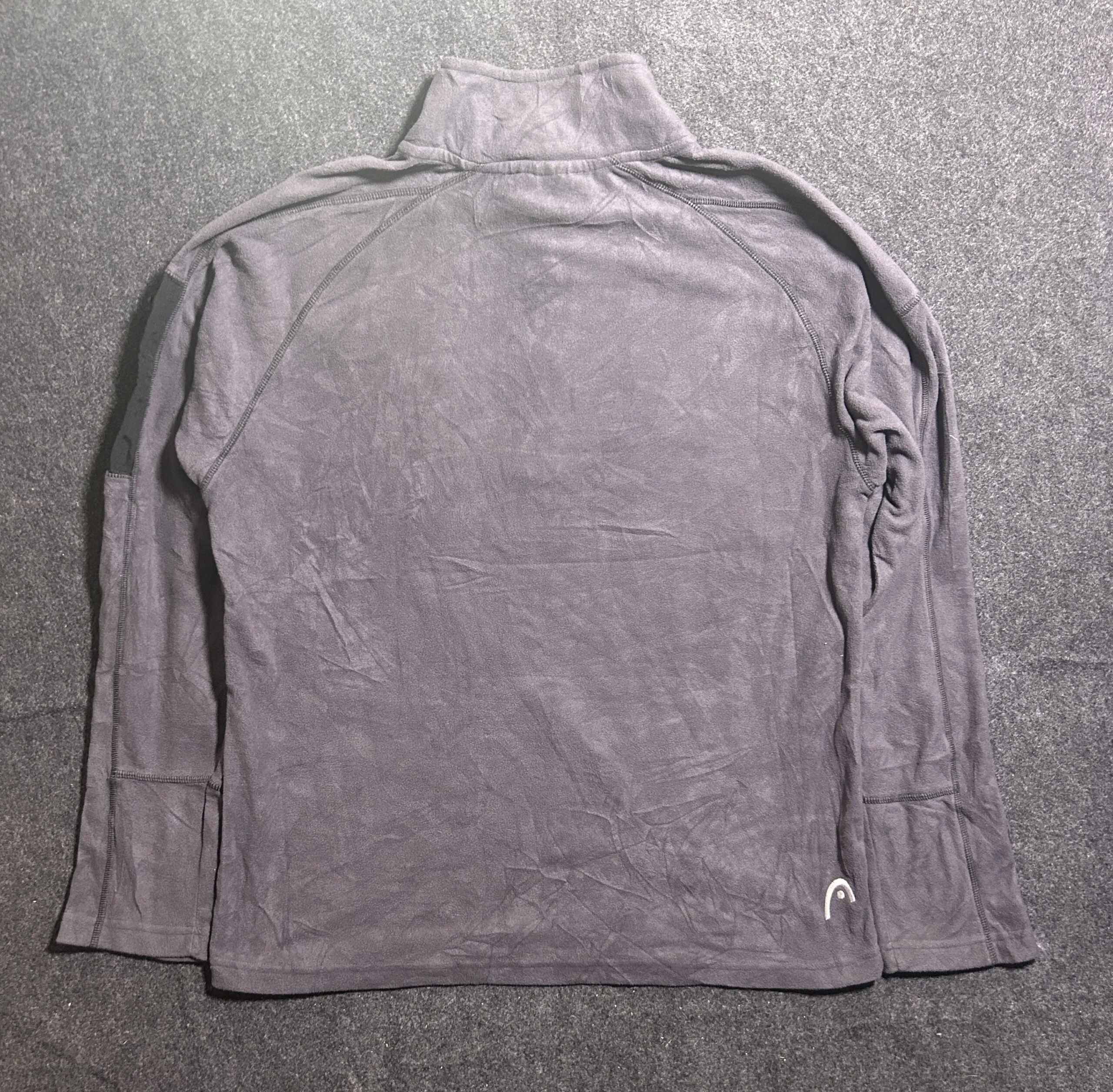 HEAD Quarter Zip Fleece Pullover Grey Performance Sweatshirt XL
