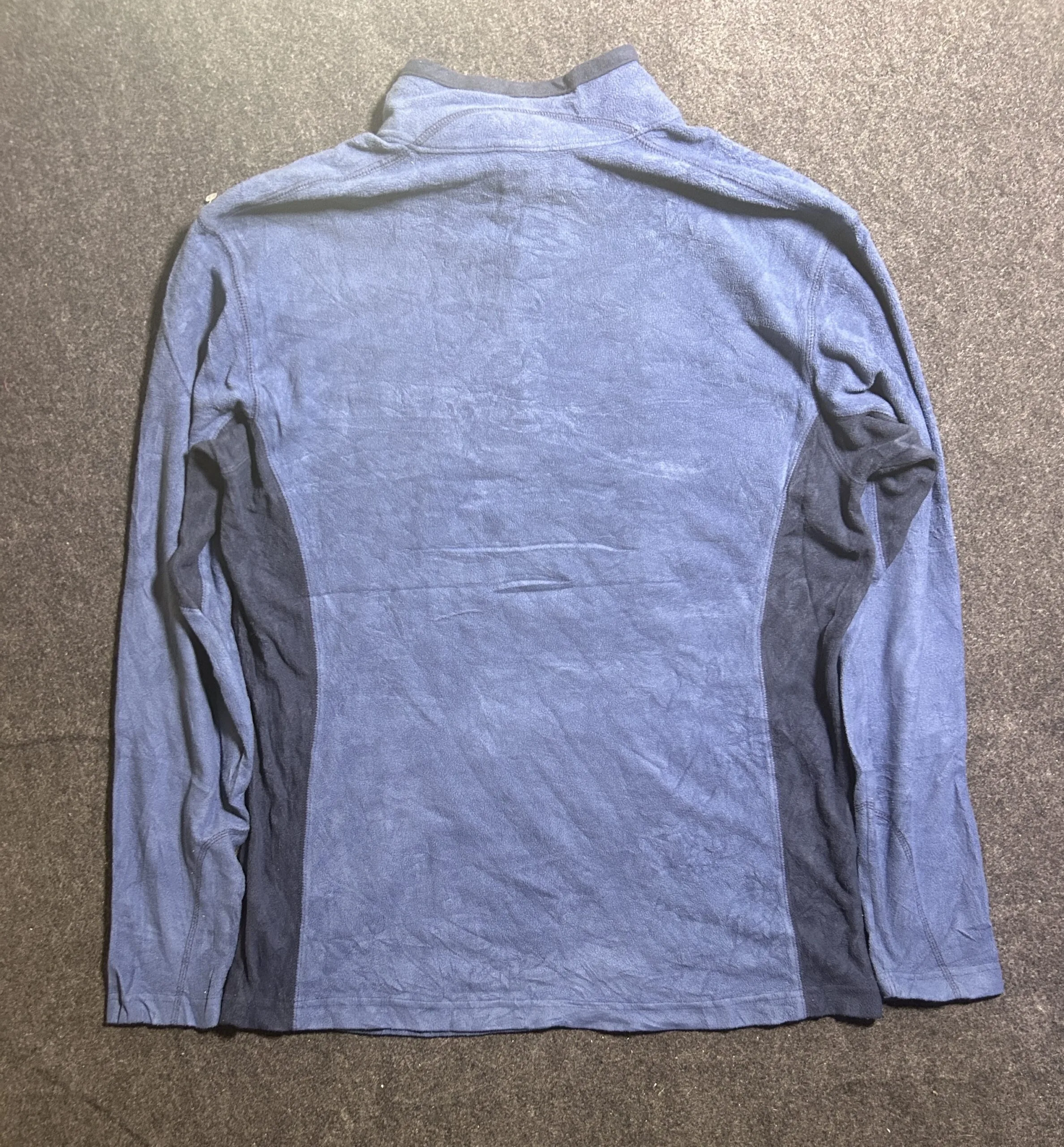 Columbia Quarter Zip Fleece Pullover Blue Outdoor Sweatshirt XL