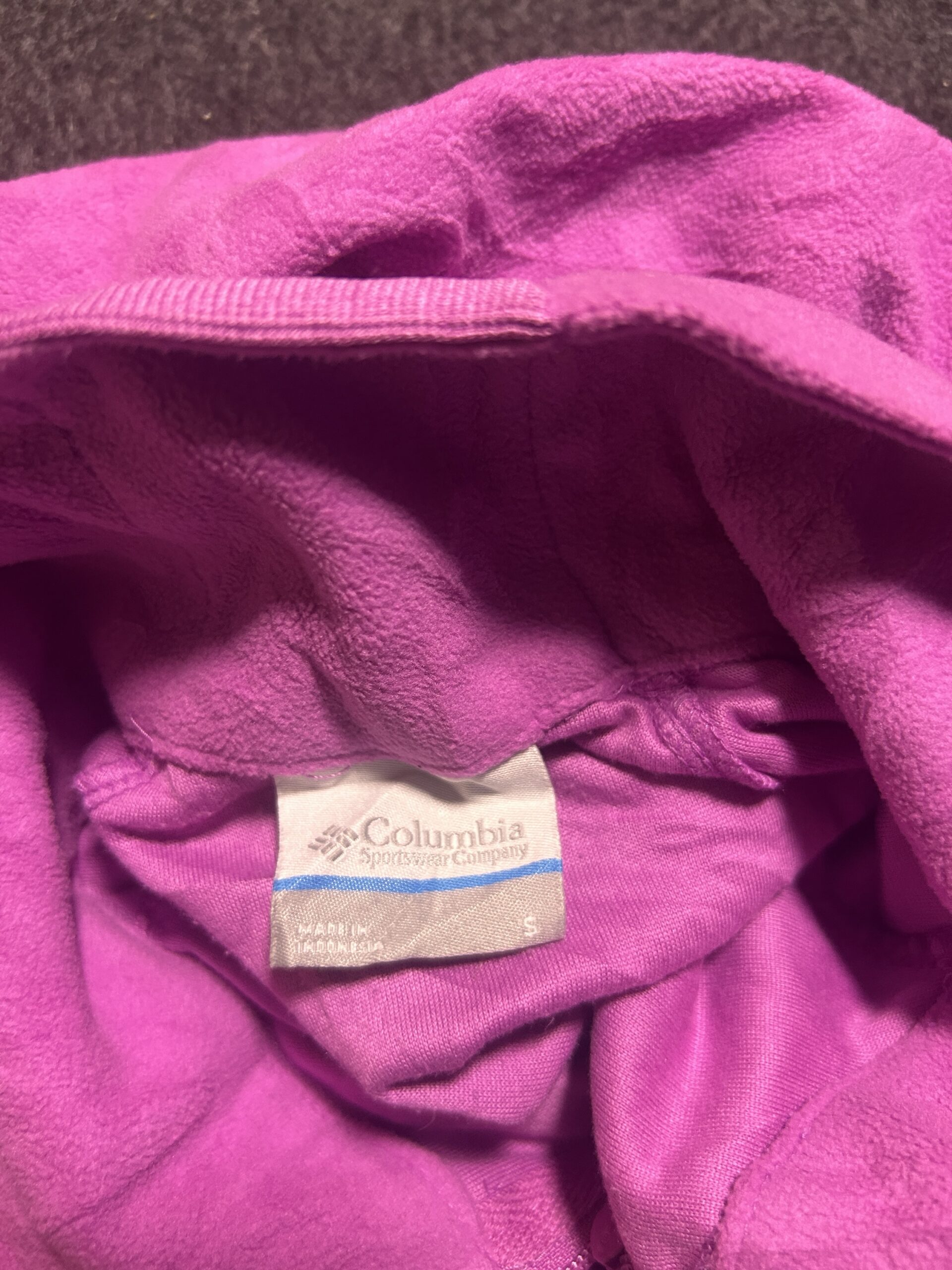 Columbia Women’s Pink Microfleece Quarter Zip Pullover Sweatshirt Size S