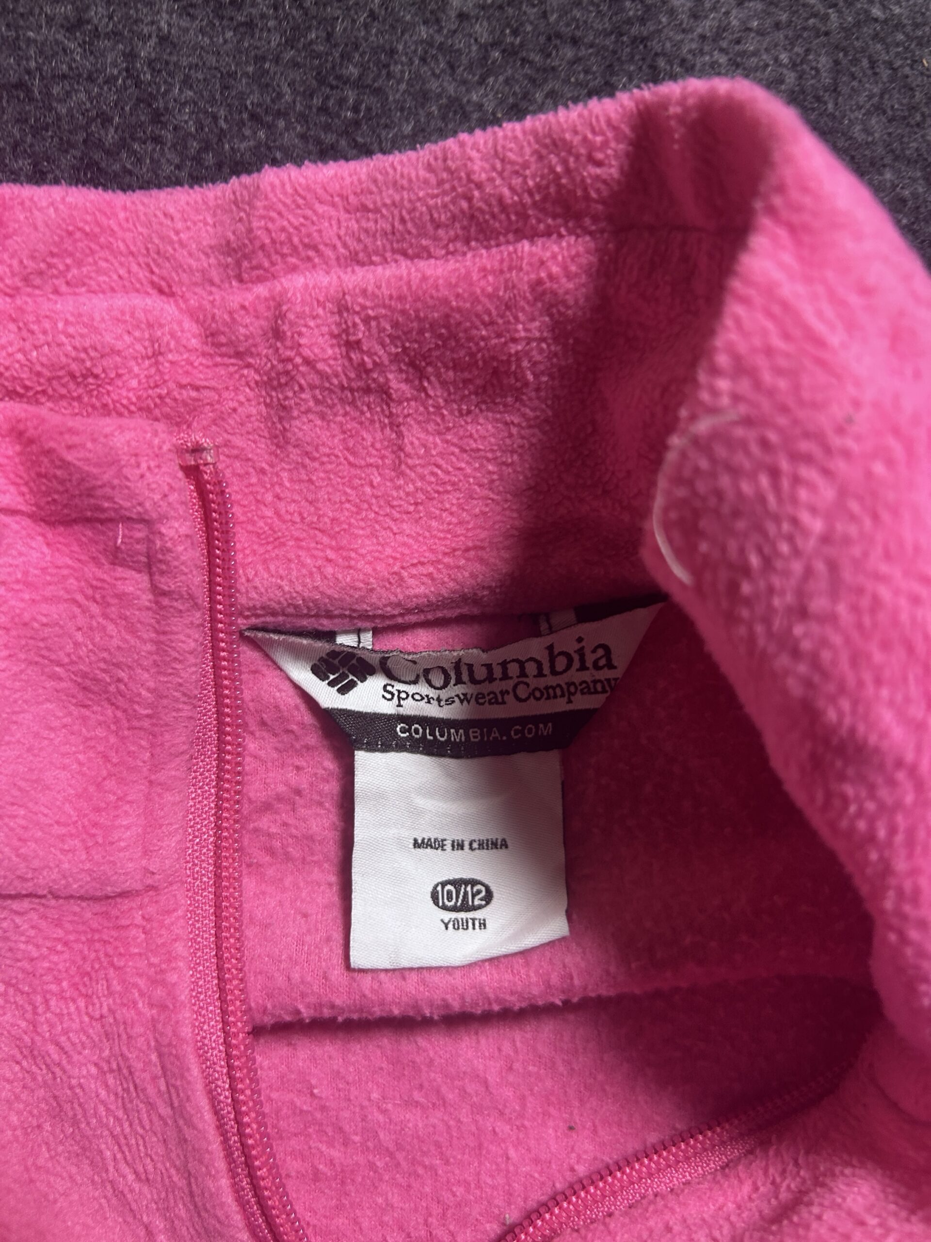 Columbia Youth Pink Full Zip Fleece Jacket Size XS