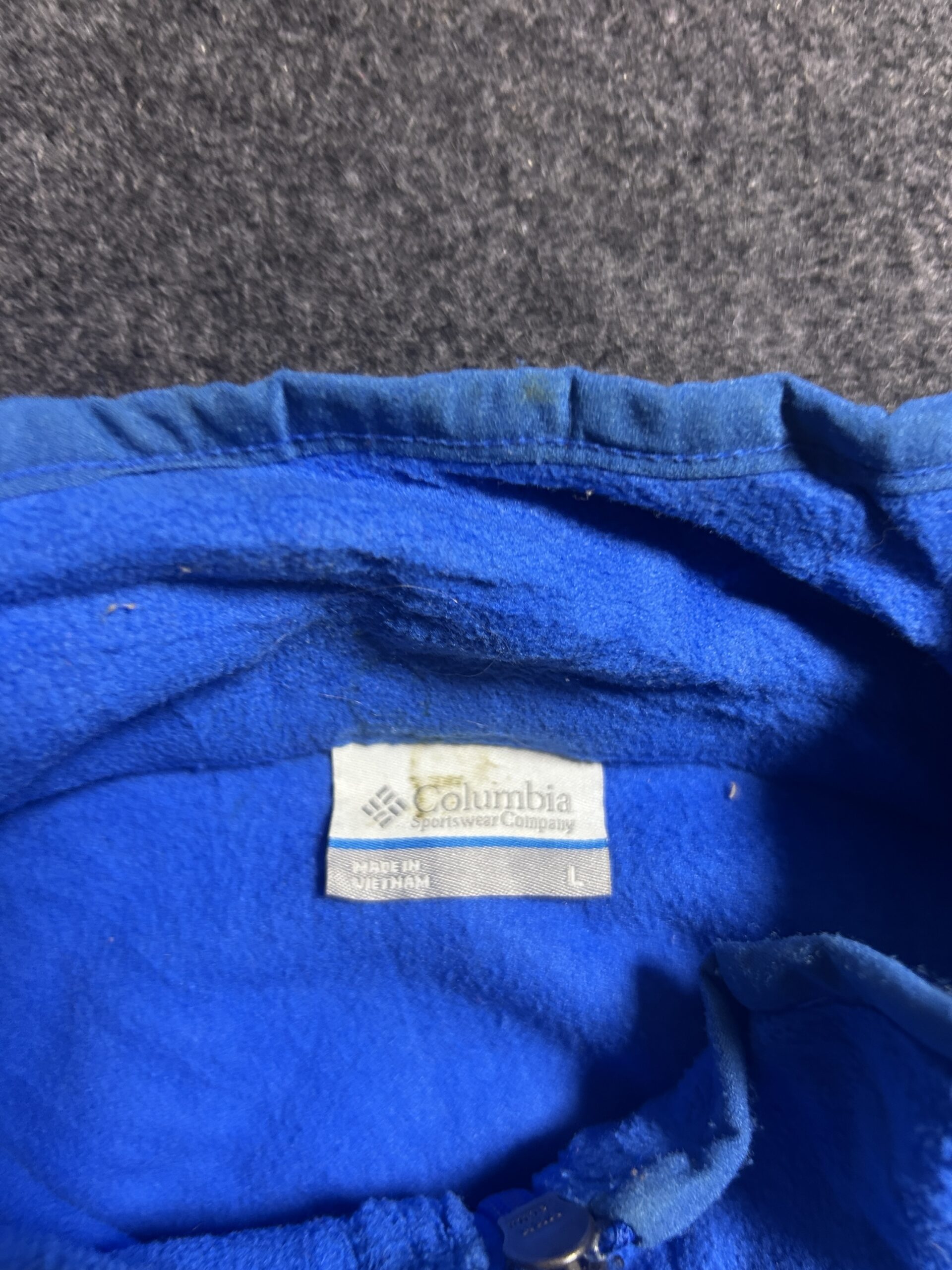 Columbia Polartec Blue Quarter Zip Fleece Pullover Jacket Size XL
