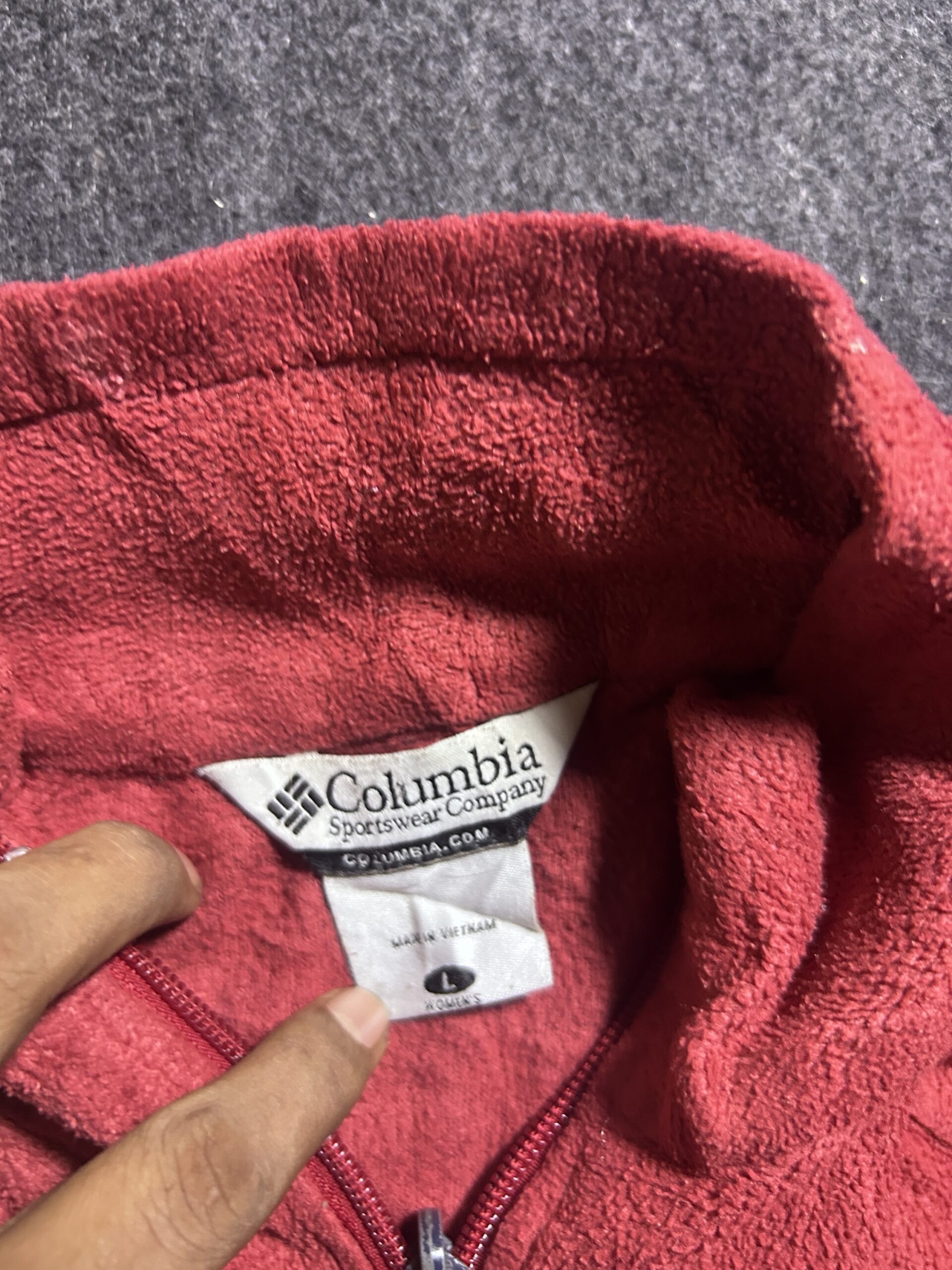 Columbia Women’s Red Full Zip Fleece Jacket Size L
