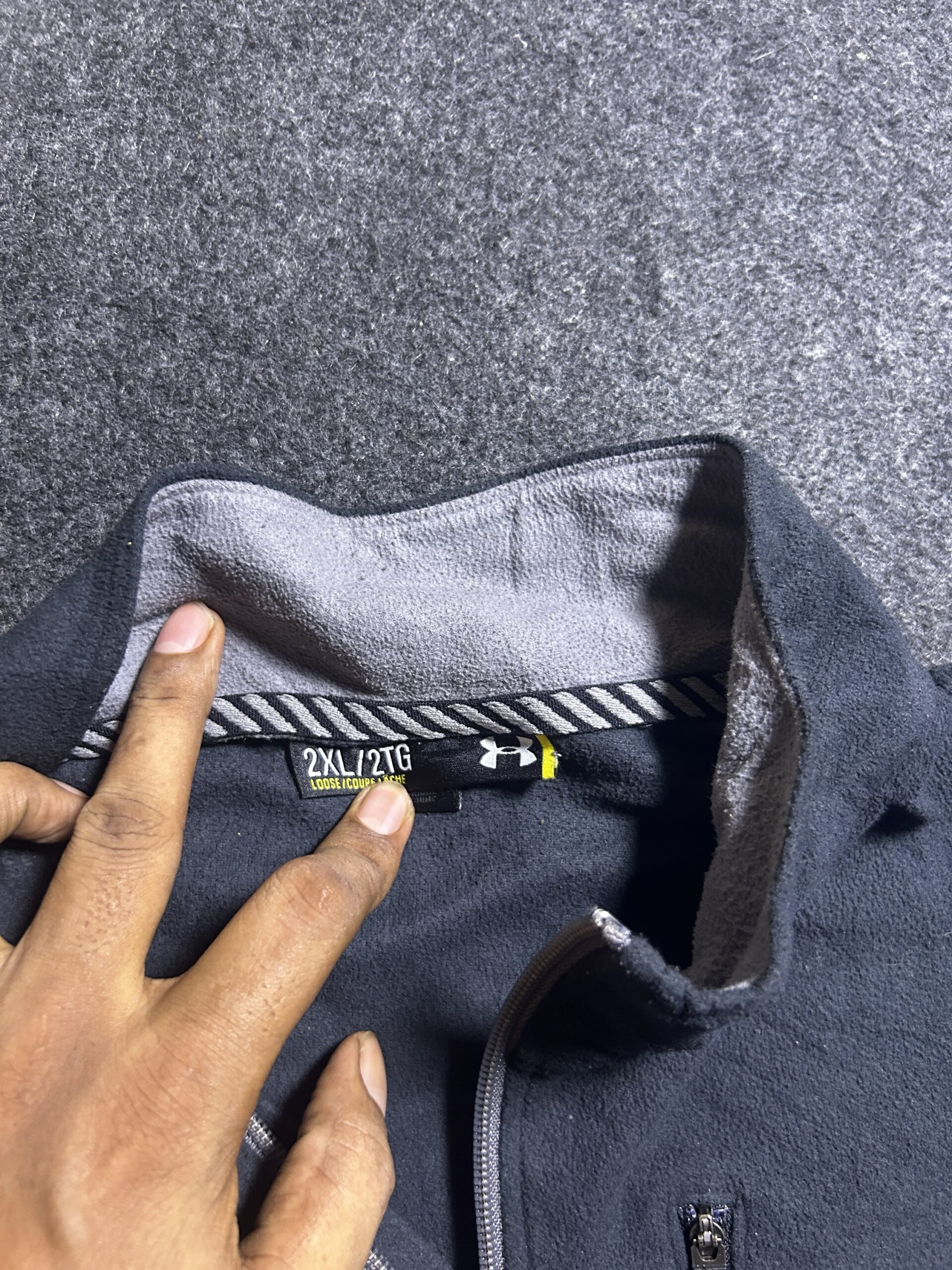 Under Armour Men’s Black Quarter Zip Fleece Pullover 2XL