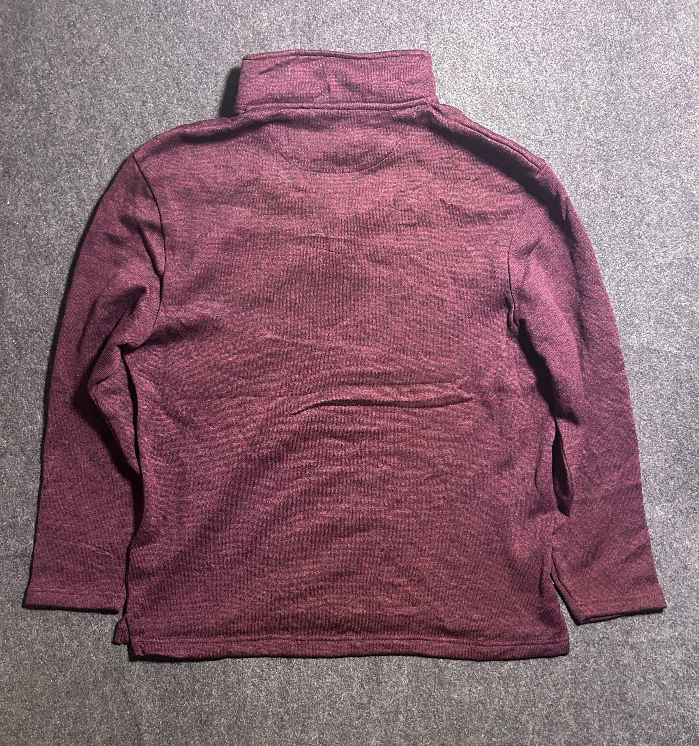 Beverly Hills Polo Club Men’s Maroon Quarter Zip Fleece Sweater XL