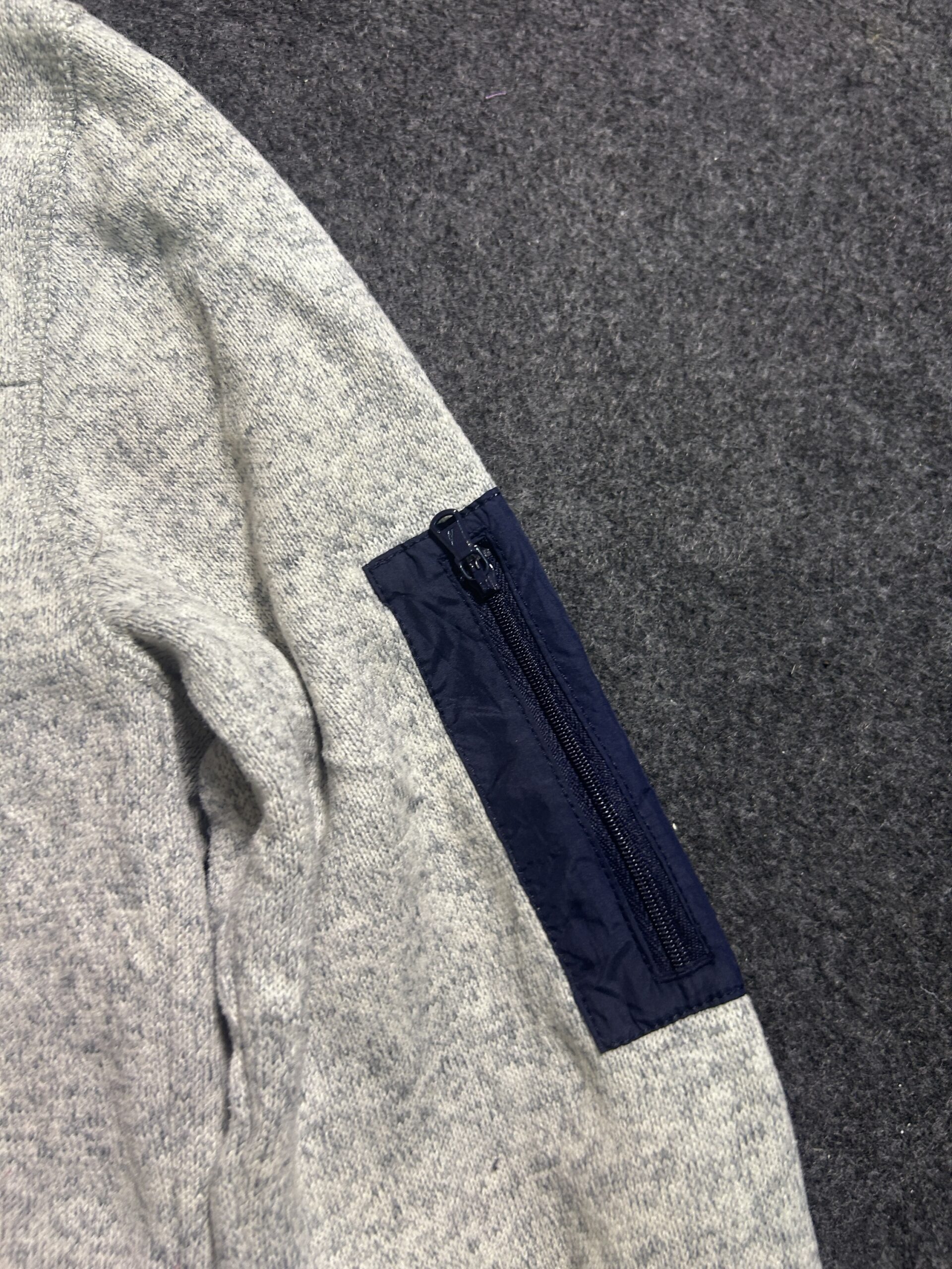 Nautica Sherpa Lined Full Zip Fleece Jacket Heather Grey | M | Unisex