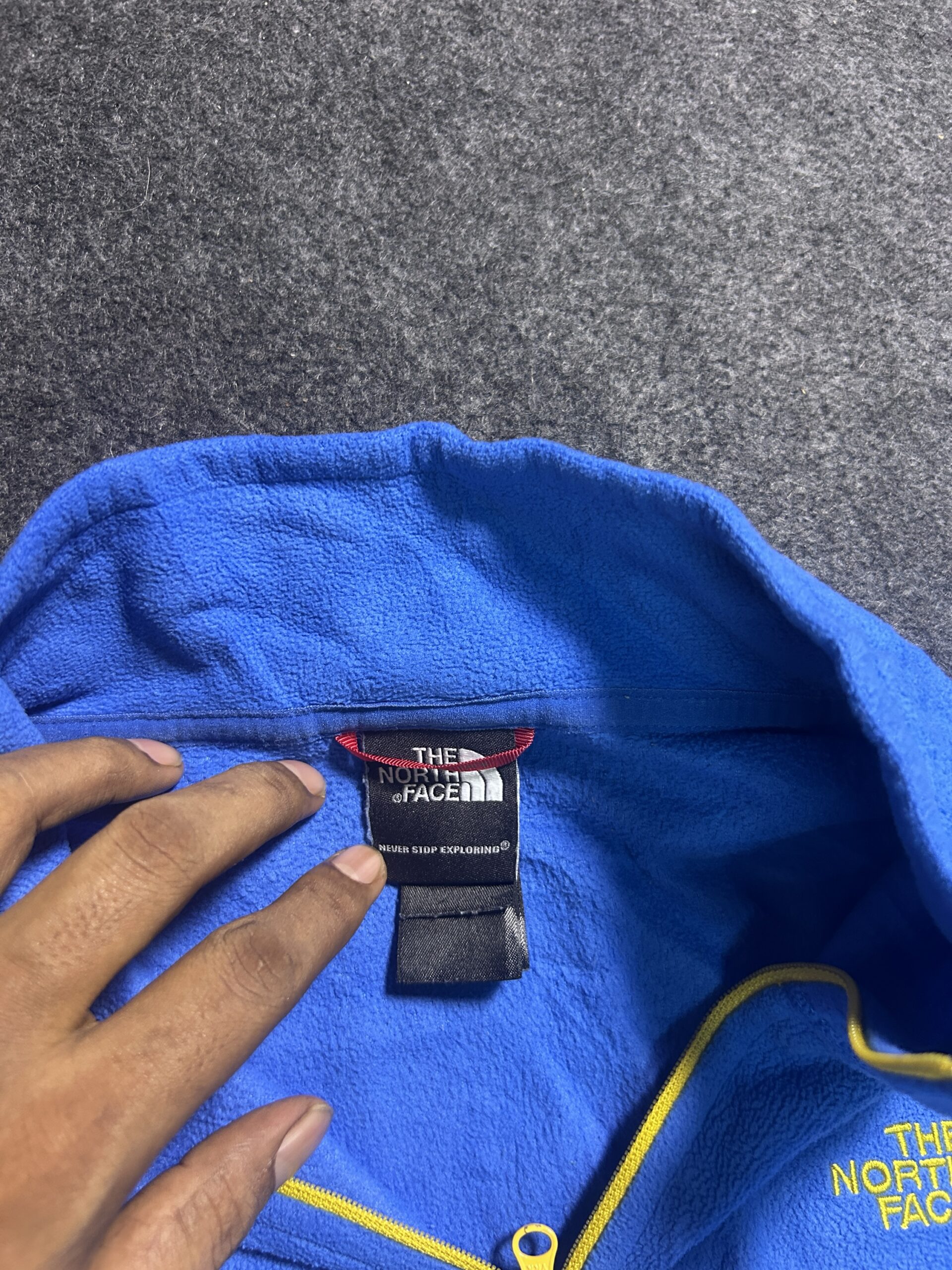 The North Face Blue Quarter Zip Fleece Sweater XL