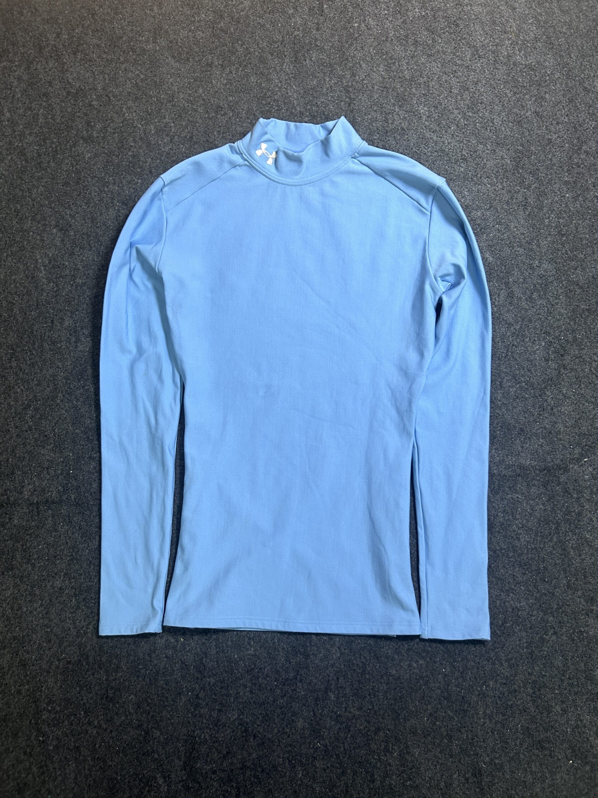 Under Armour Blue Mock Neck Compression Base Layer Top | XS