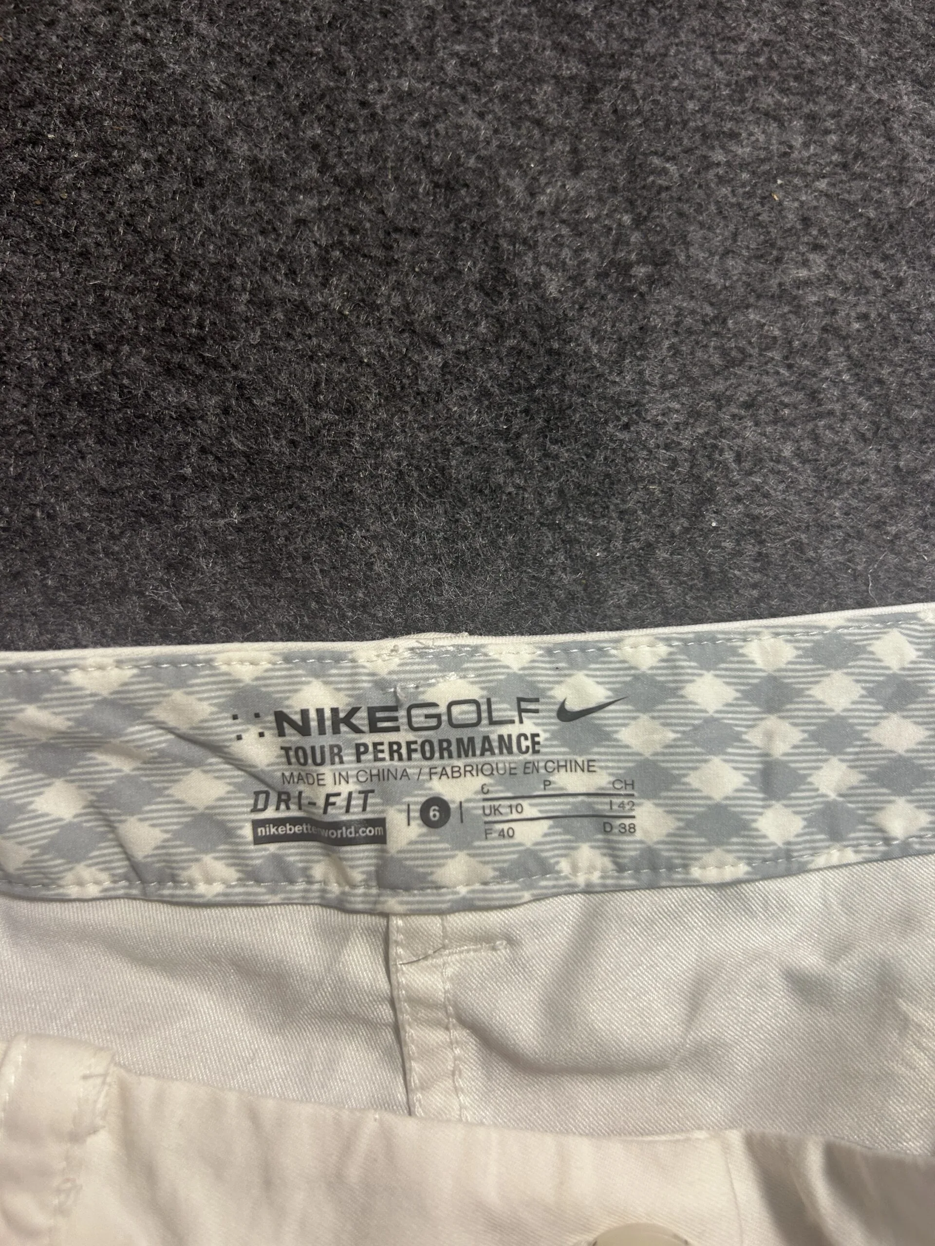Nike Golf Dri-FIT White Performance Pants Unisex Waist 32
