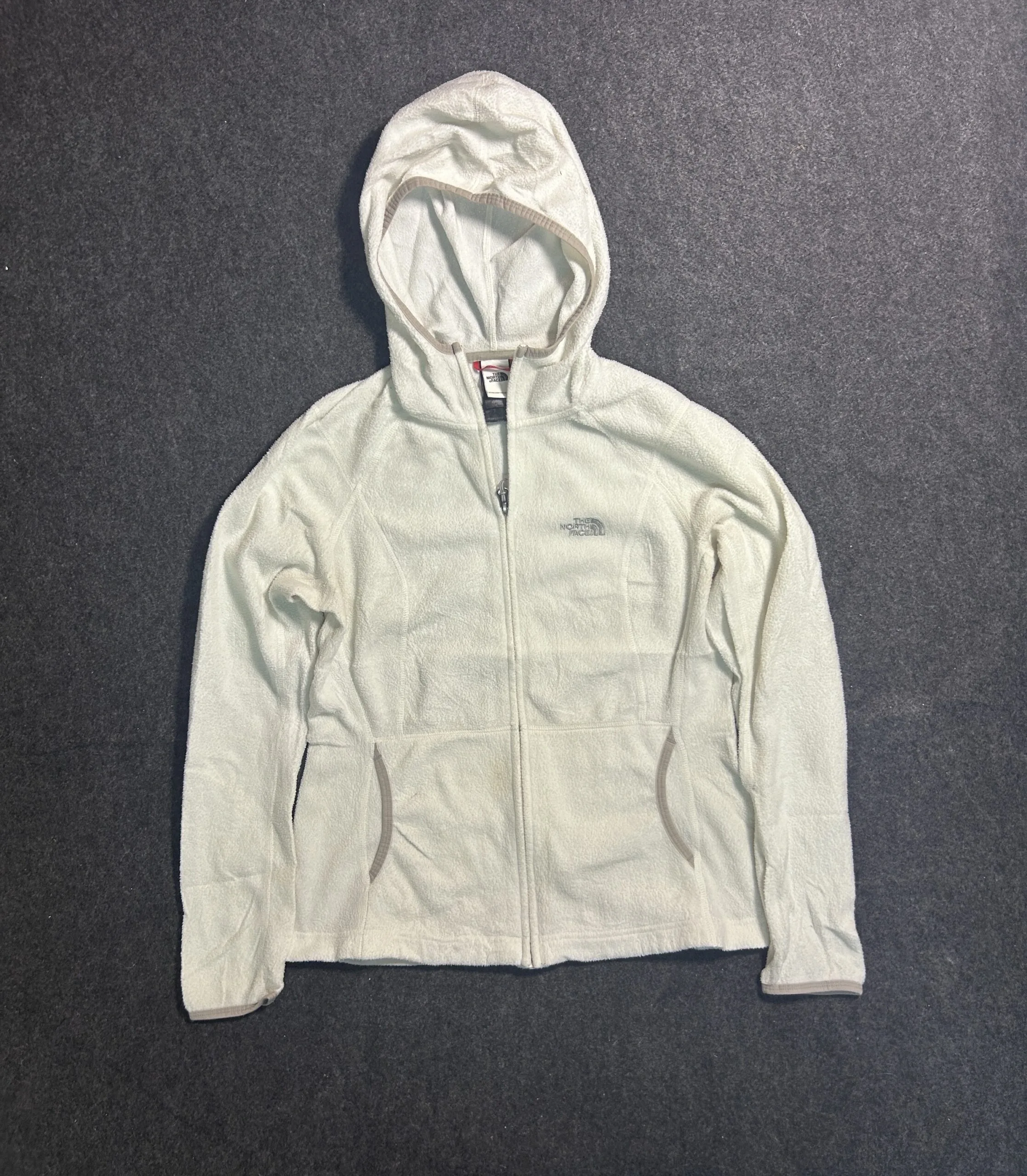 The North Face Polartec Classic Hooded Fleece Jacket White | M