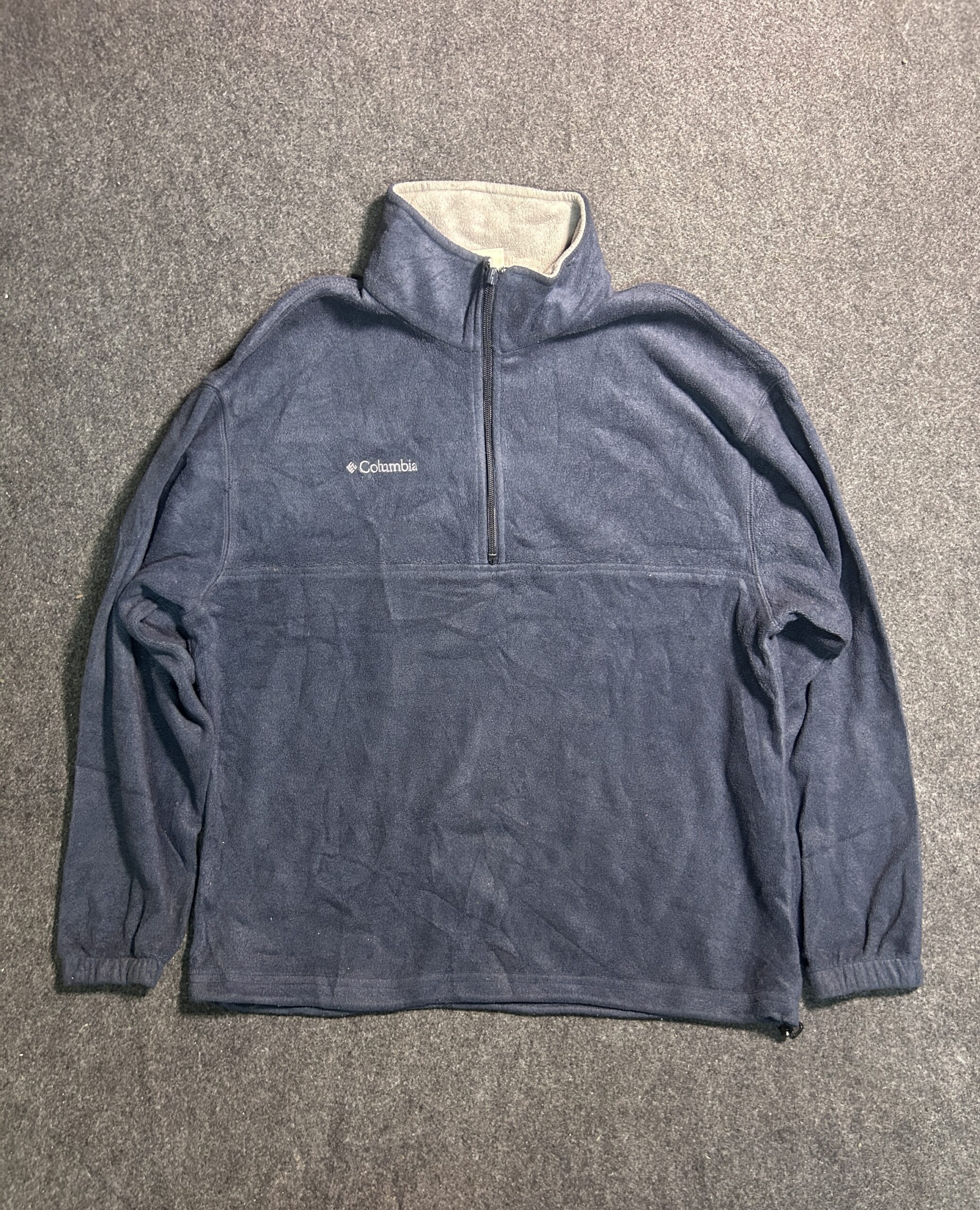 Columbia Navy Blue Half Zip Men’s Fleece Sweater XL