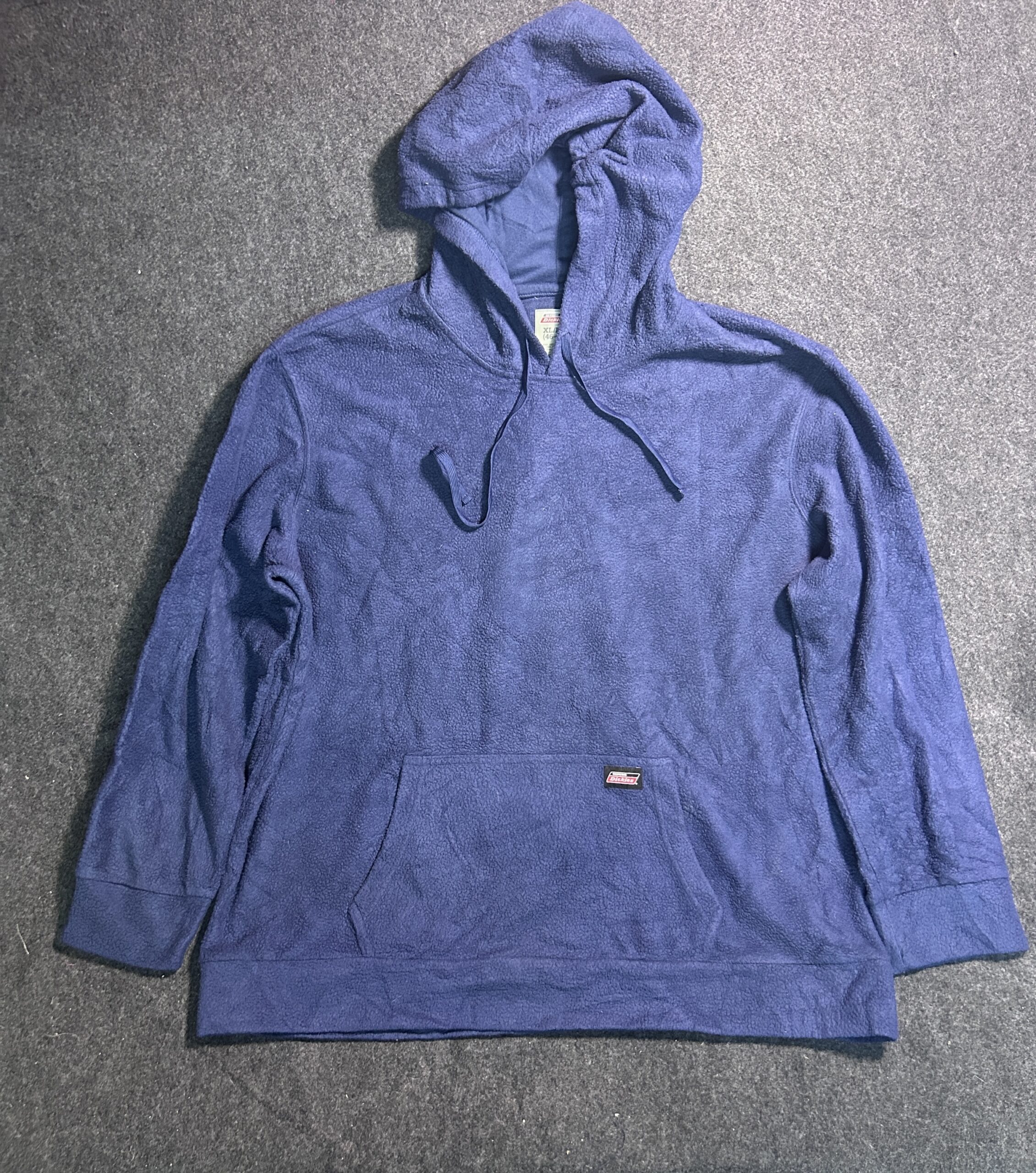 Dickies Navy Blue Sherpa Fleece Hoodie Pullover XL