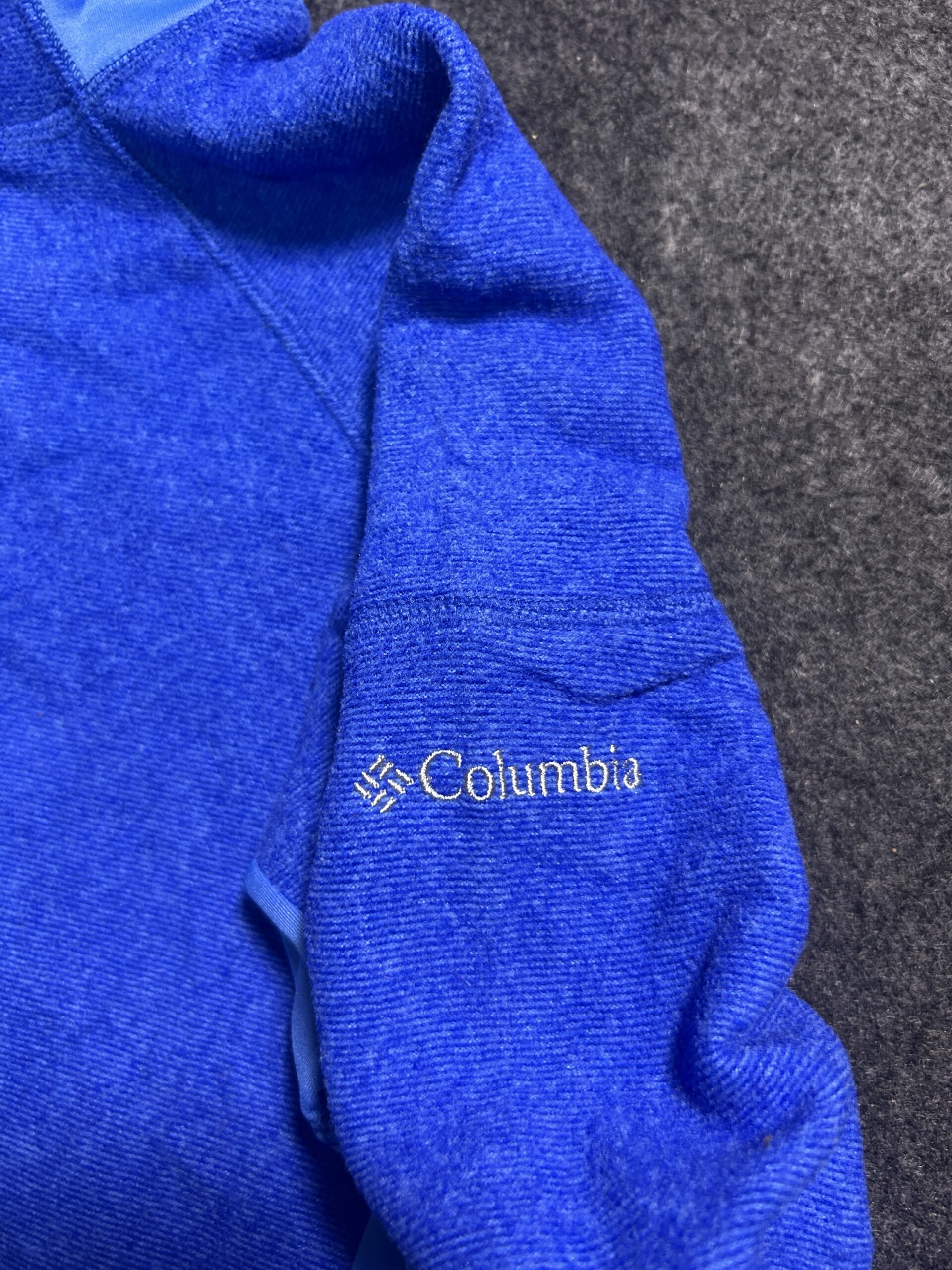 Columbia Blue Quarter Zip Fleece Sweater Outdoor | Unisex | M