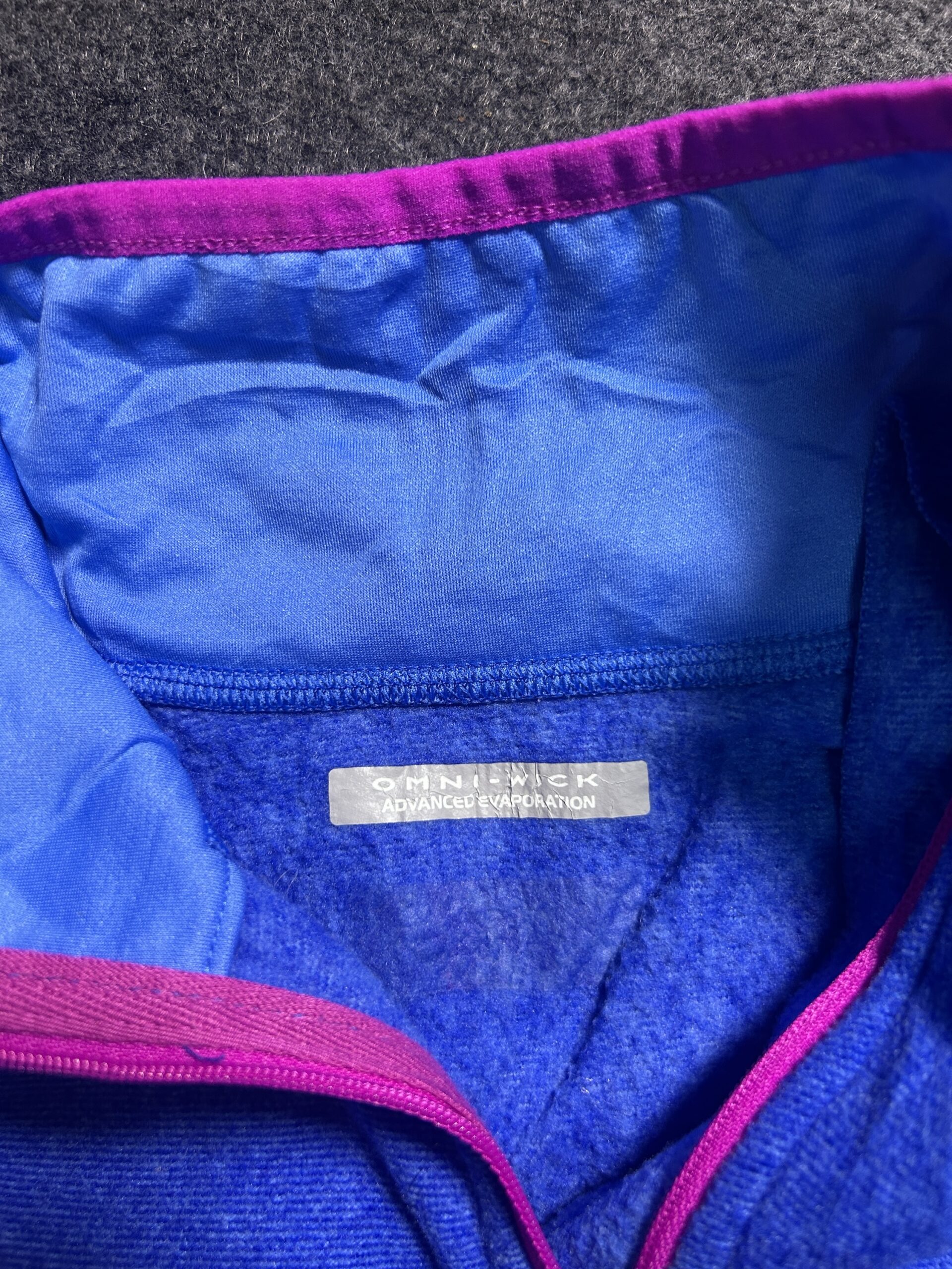 Columbia Blue Quarter Zip Fleece Sweater Outdoor | Unisex | M