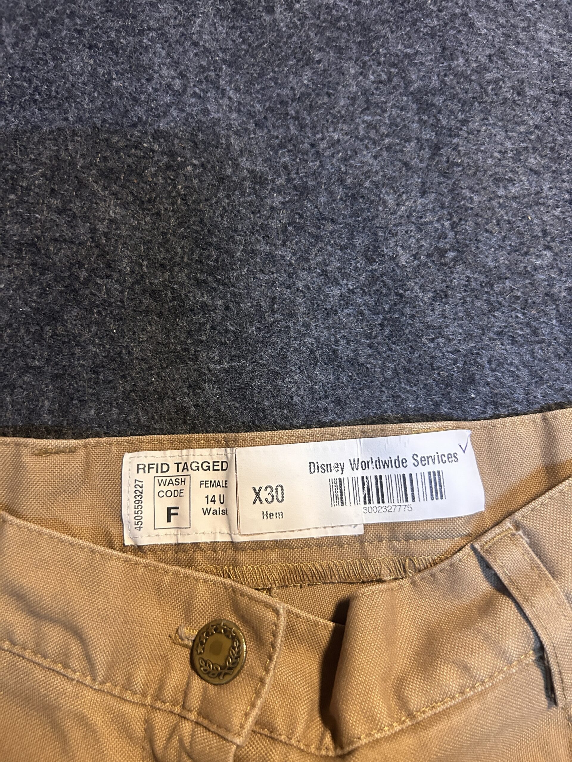 Disney Worldwide Services Workwear Baggy Pants Beige Khaki | W30