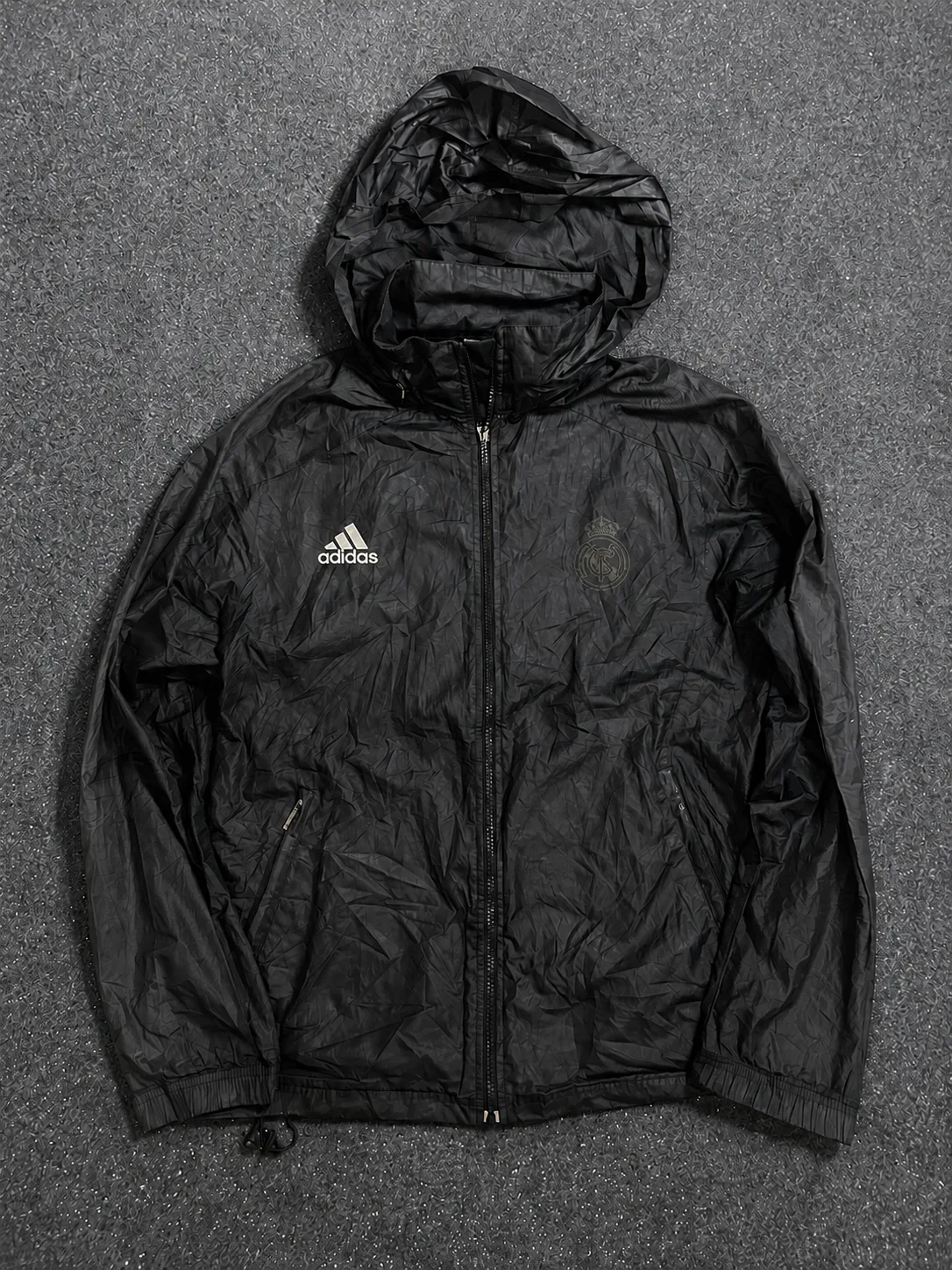 Adidas Climaproof Lightweight Windbreaker Jacket Black