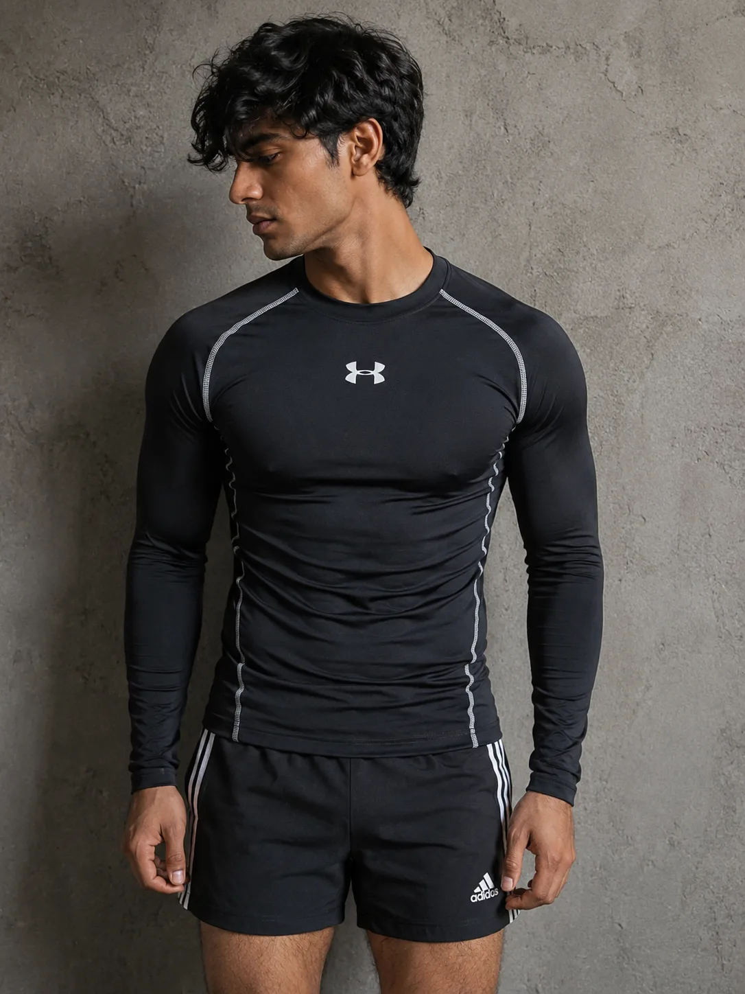 Under Armour ColdGear Compression Base Layer Shirt Black Long Sleeve|  L