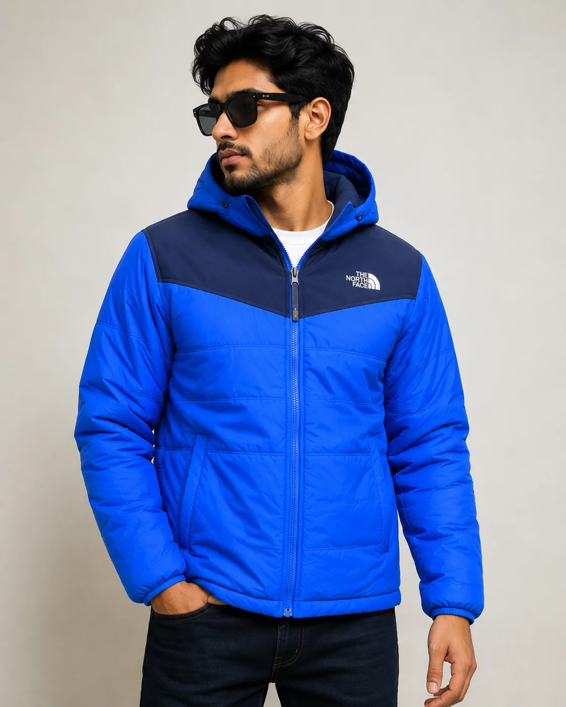 The North Face Reversible Hooded Insulated Jacket Blue/Navy | Men’s M