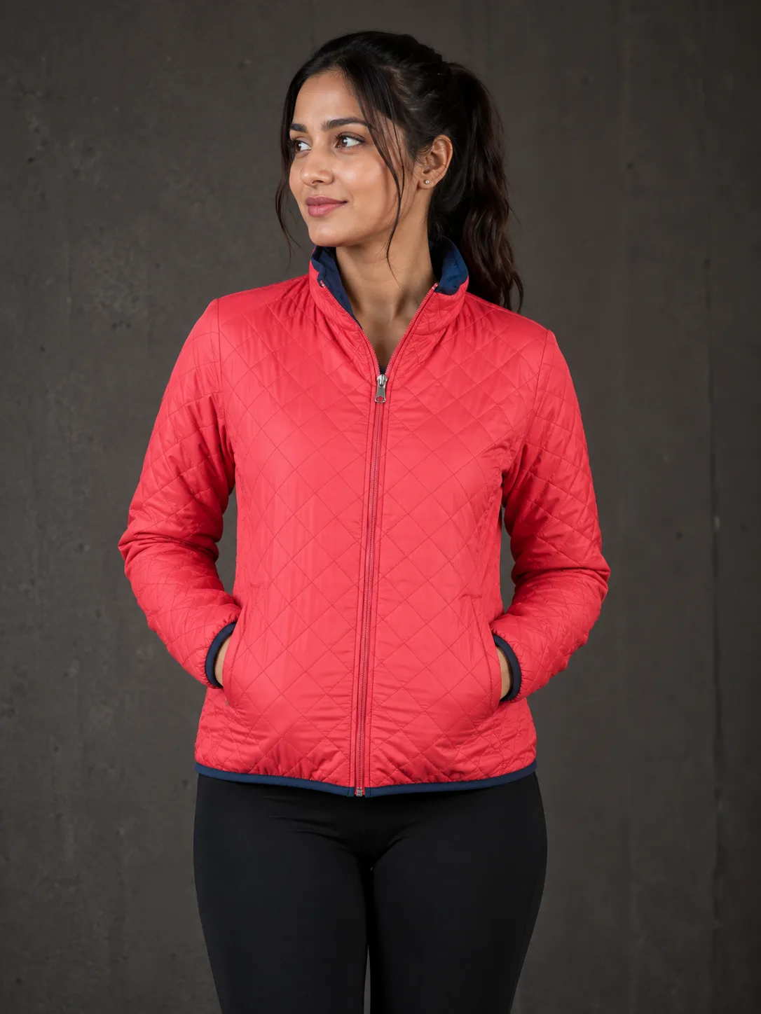 Tommy Hilfiger Reversible Lightweight Puffer Jacket Red/Navy | S
