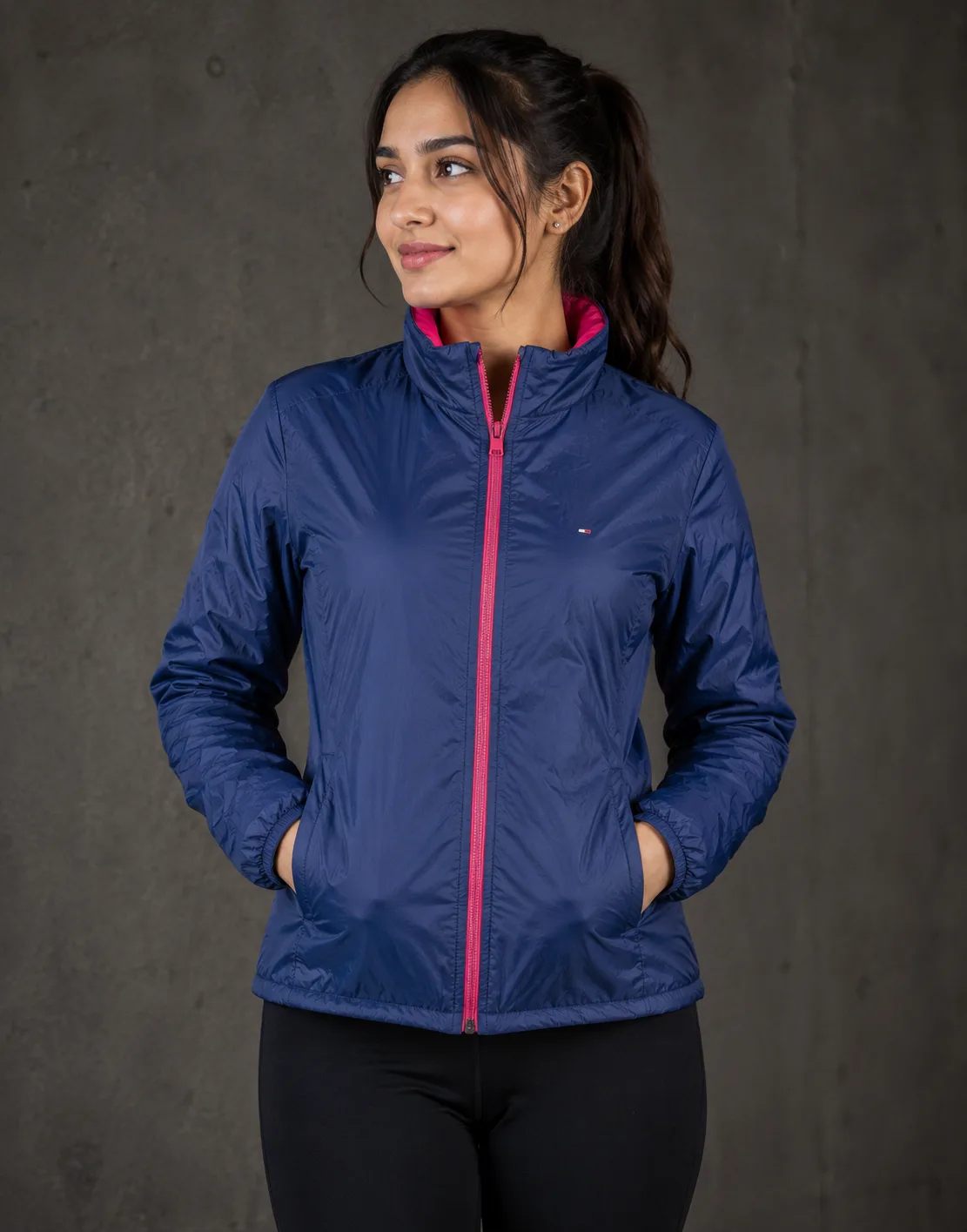 Tommy Hilfiger Reversible Lightweight Puffer Jacket Red/Navy | S