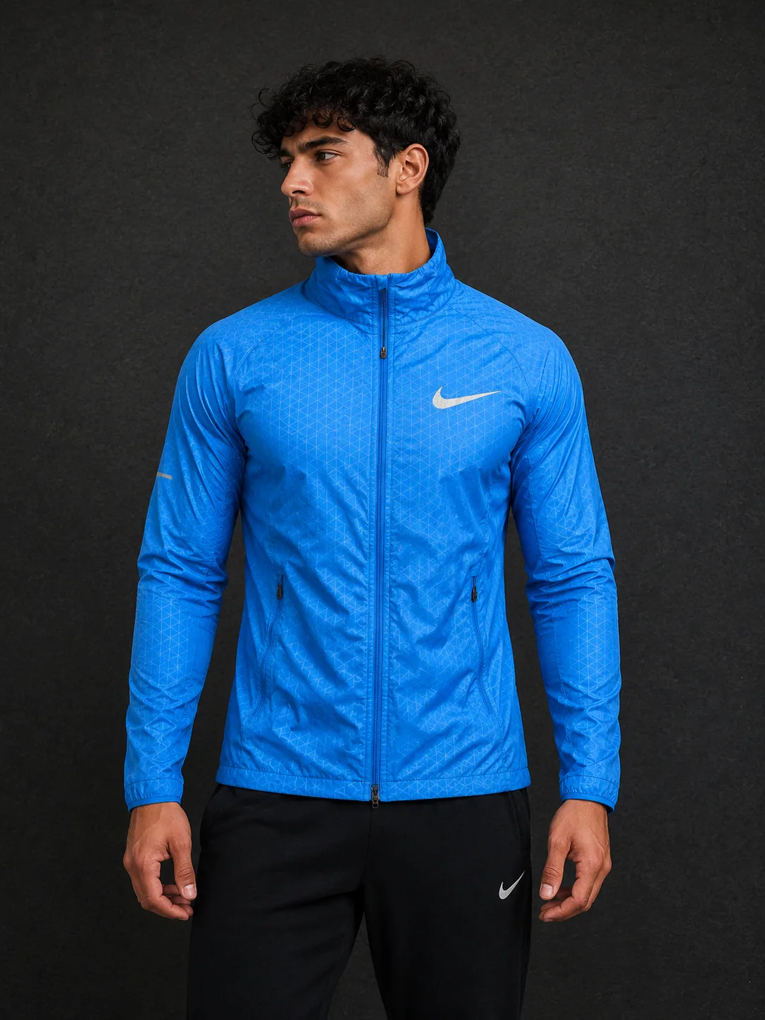 Nike Storm-FIT Blue Lightweight Running Windbreaker Jacket | Men’s S