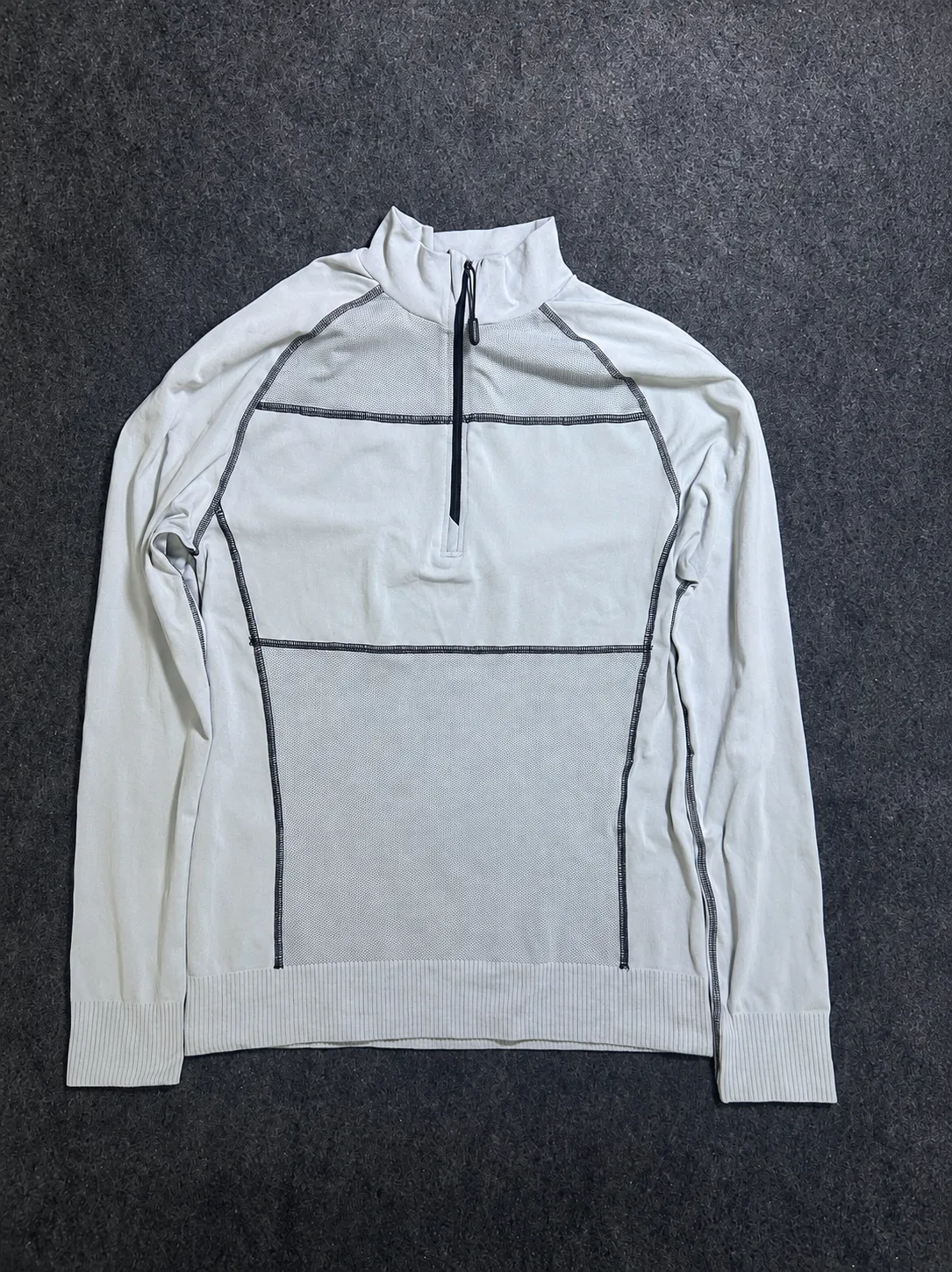 Calvin Klein Performance Quarter Zip Training Top Light Grey Size S-M