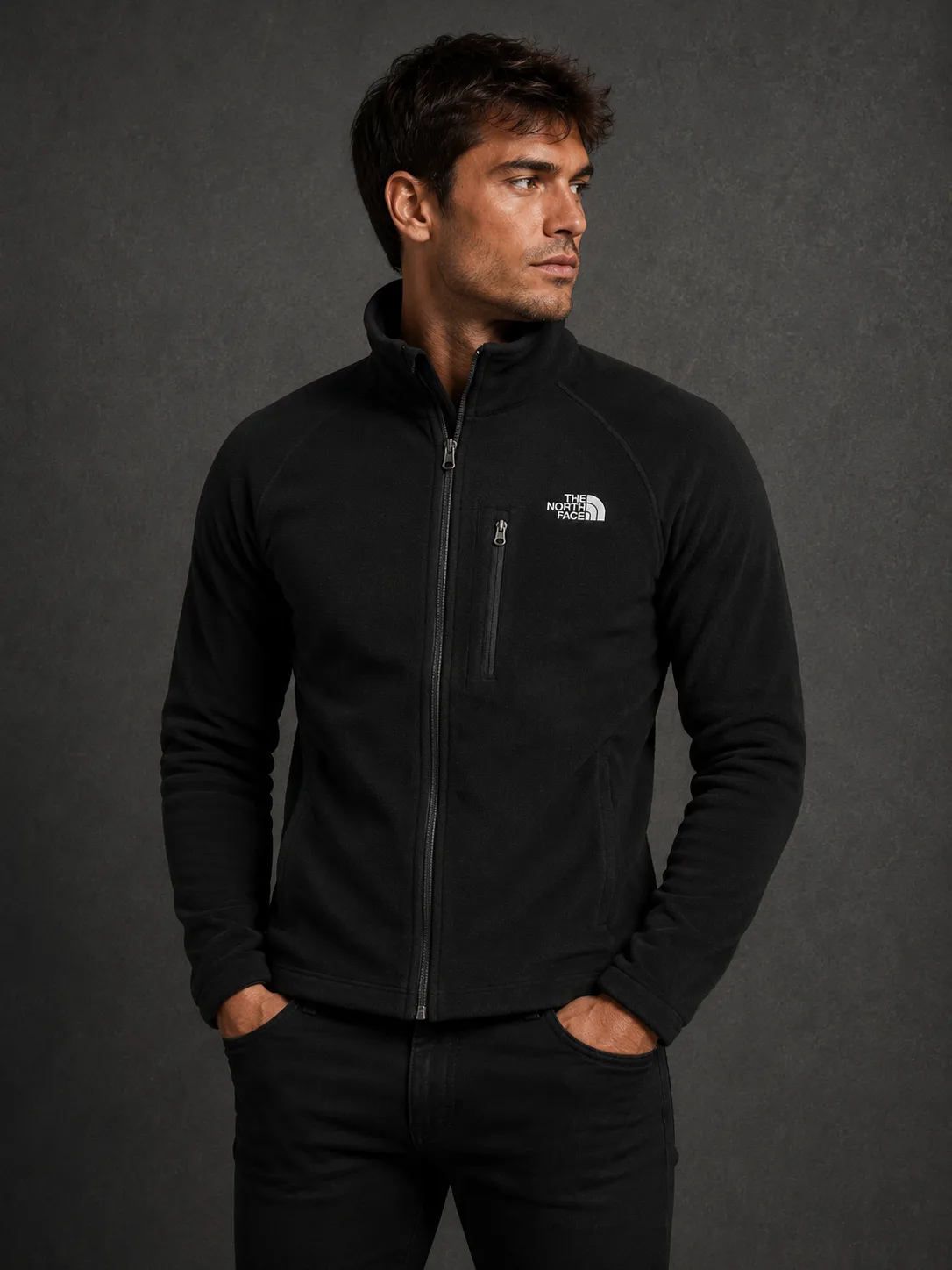 The North Face Summit Series WindWall Fleece Jacket Black – Size M