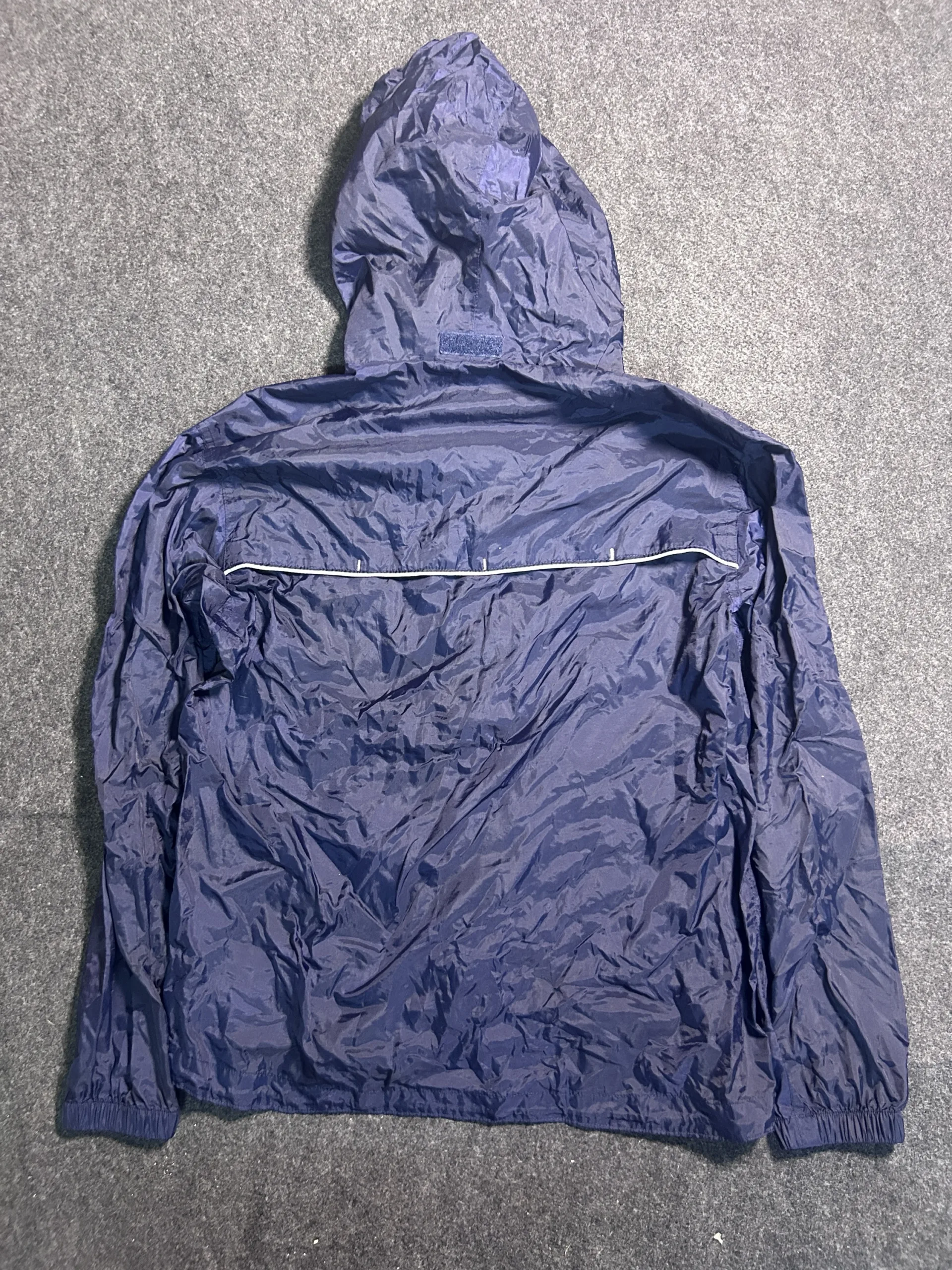 Quechua Packable Hooded Rain Jacket Navy Blue Size M