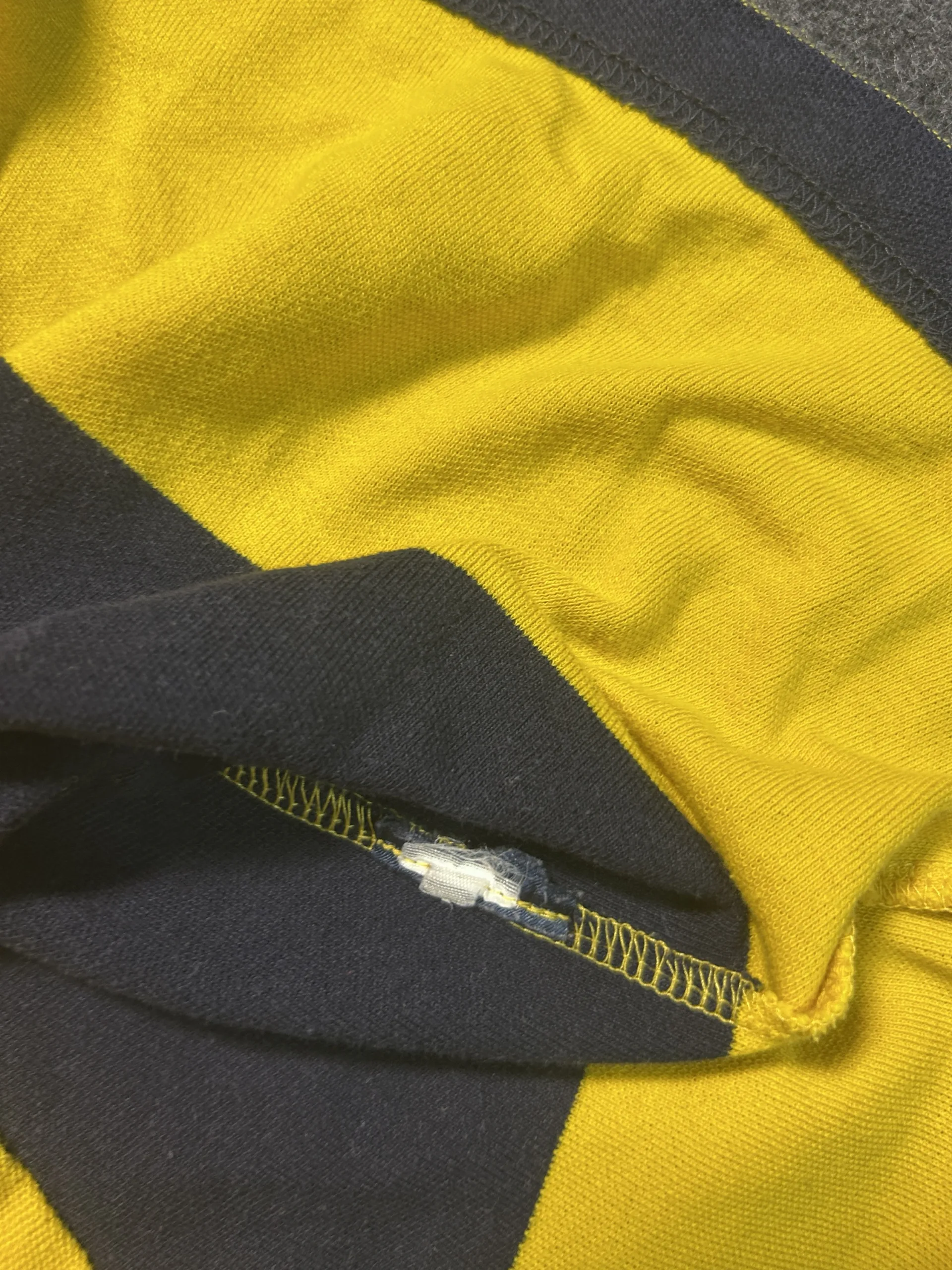 Tommy Hilfiger Striped Polo T-Shirt Yellow & Navy Size XS