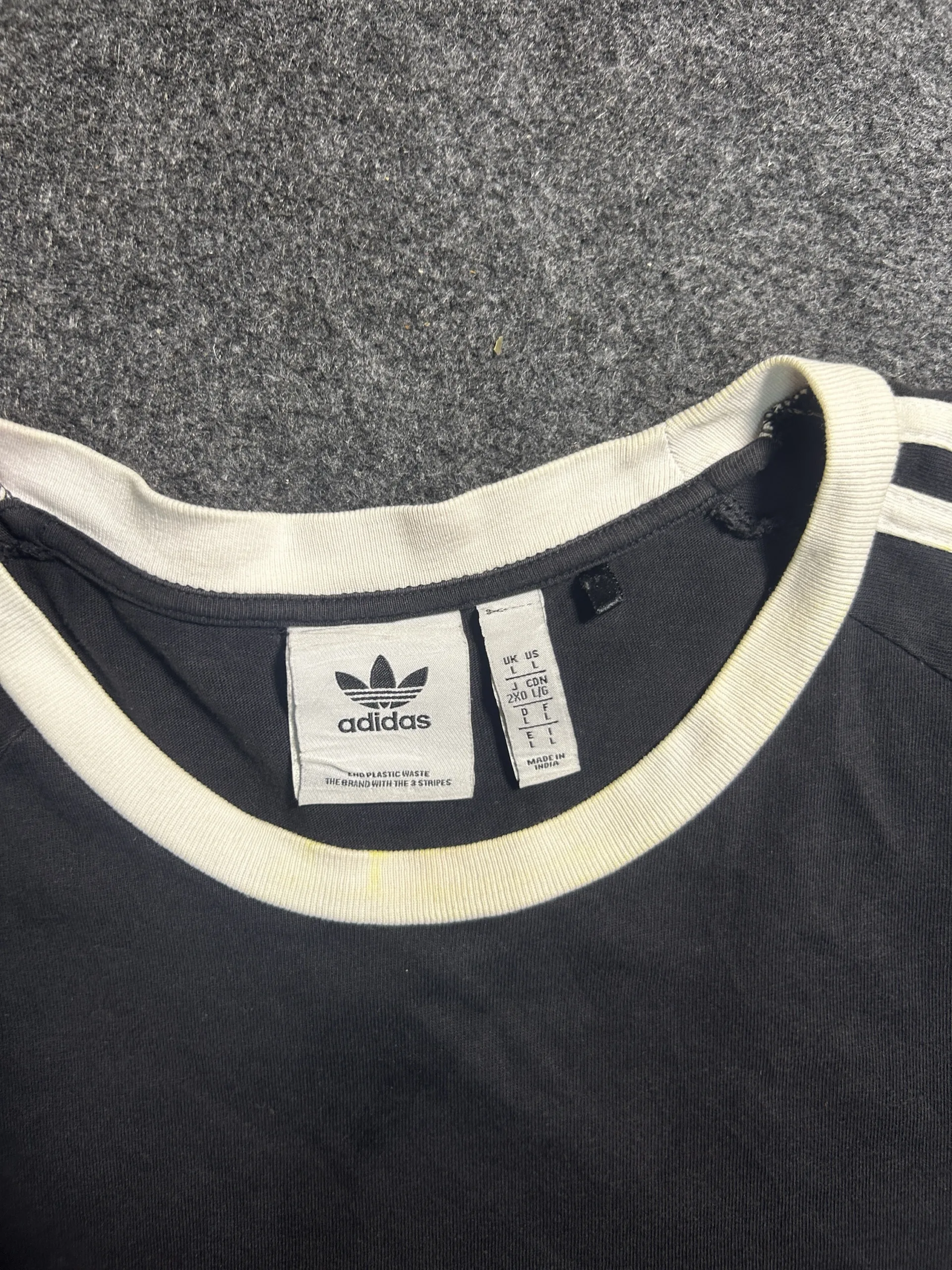 Adidas Originals 3-Stripes Trefoil T-Shirt Black Size L