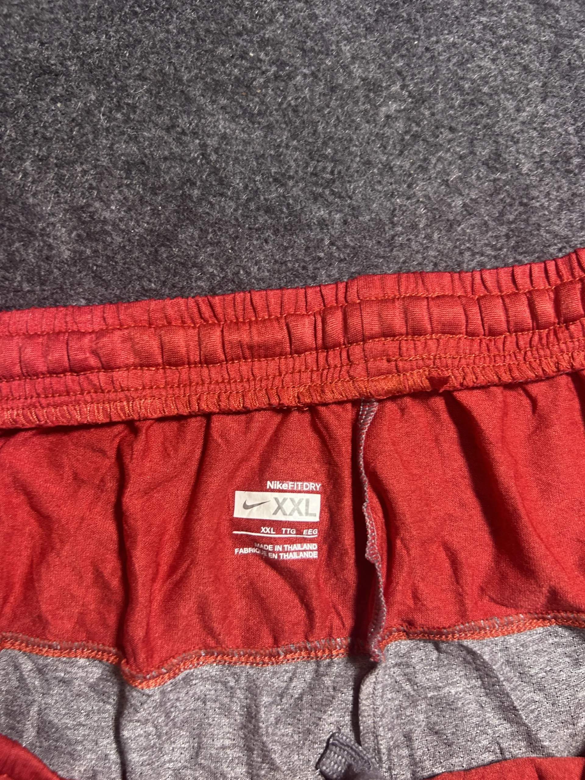 Nike Dri-FIT Training Shorts Red Grey XXL