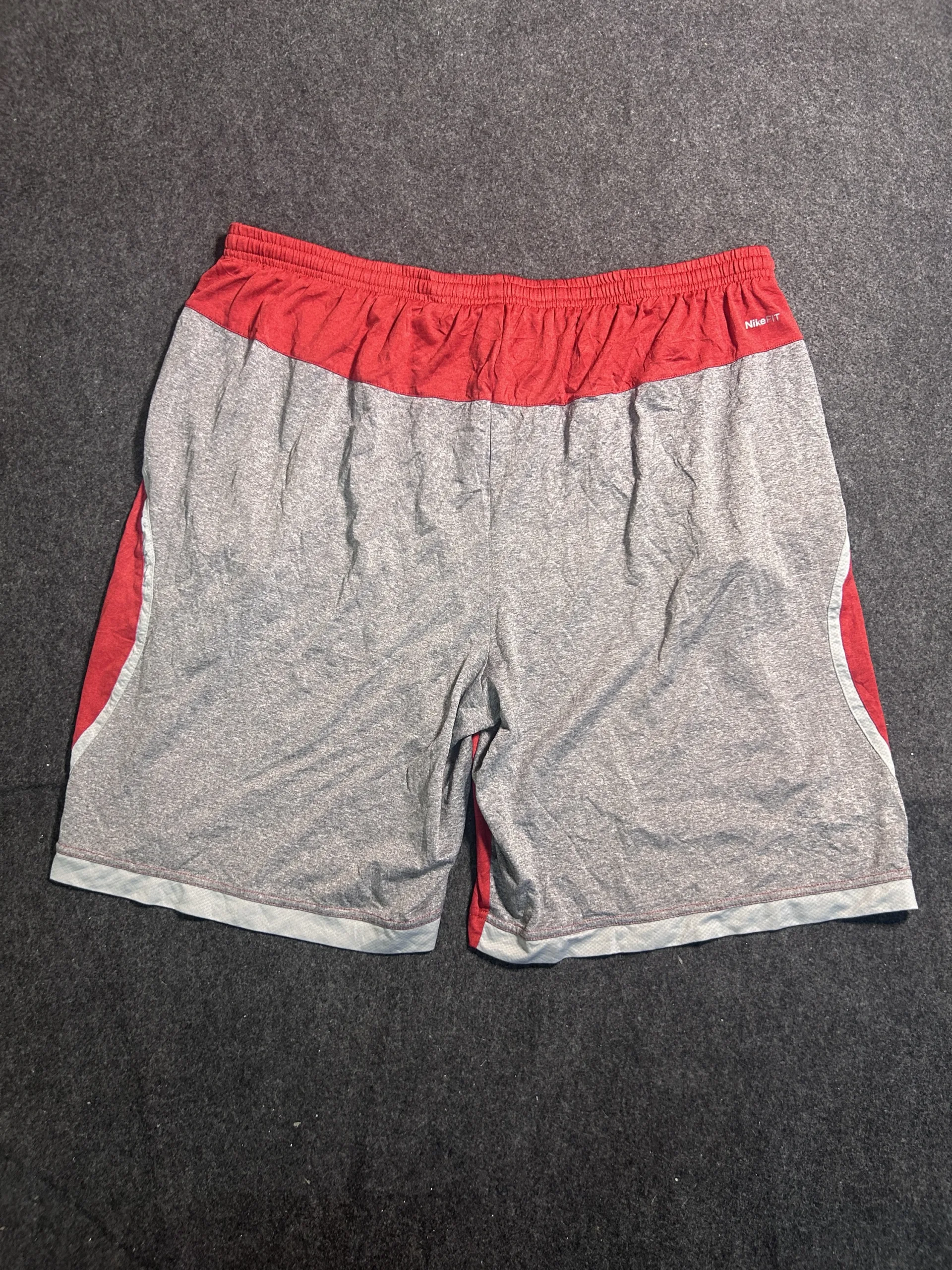 Nike Dri-FIT Training Shorts Red Grey XXL