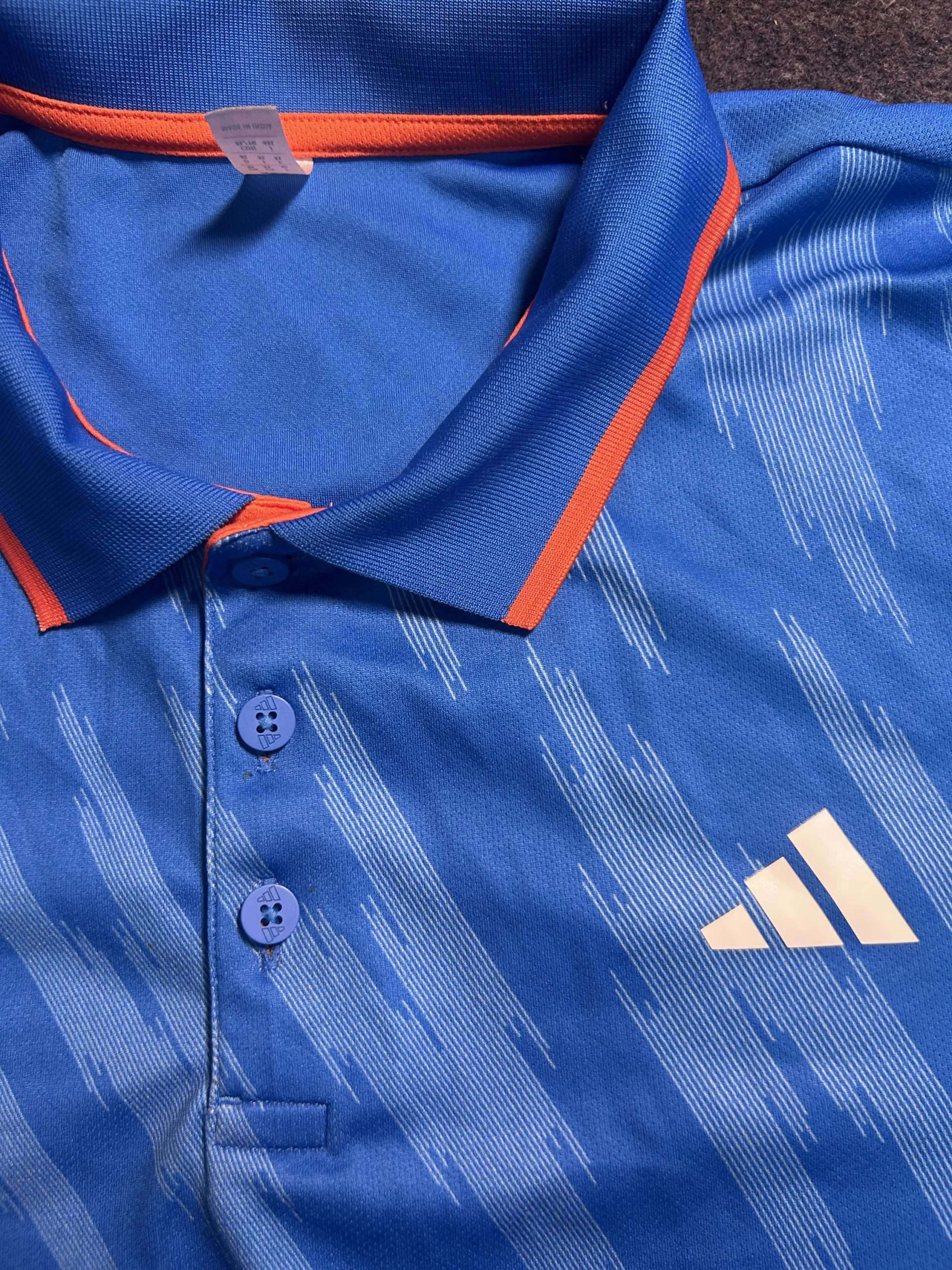 Adidas Performance Polo T-Shirt Blue Orange XXL